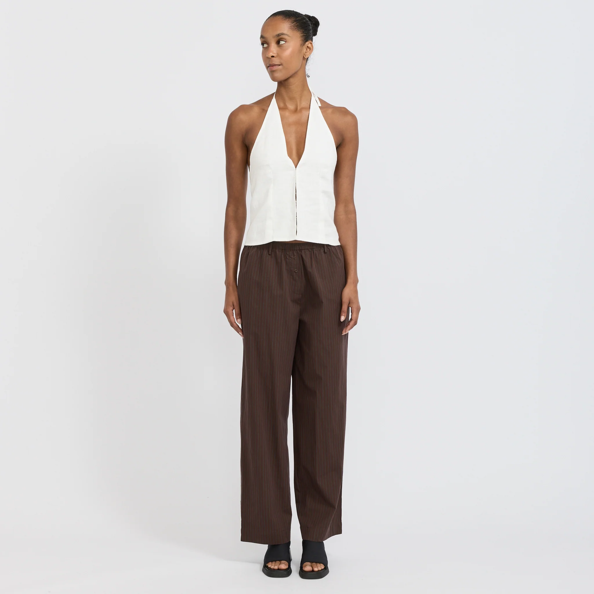 Close Halter Top White - Image 2