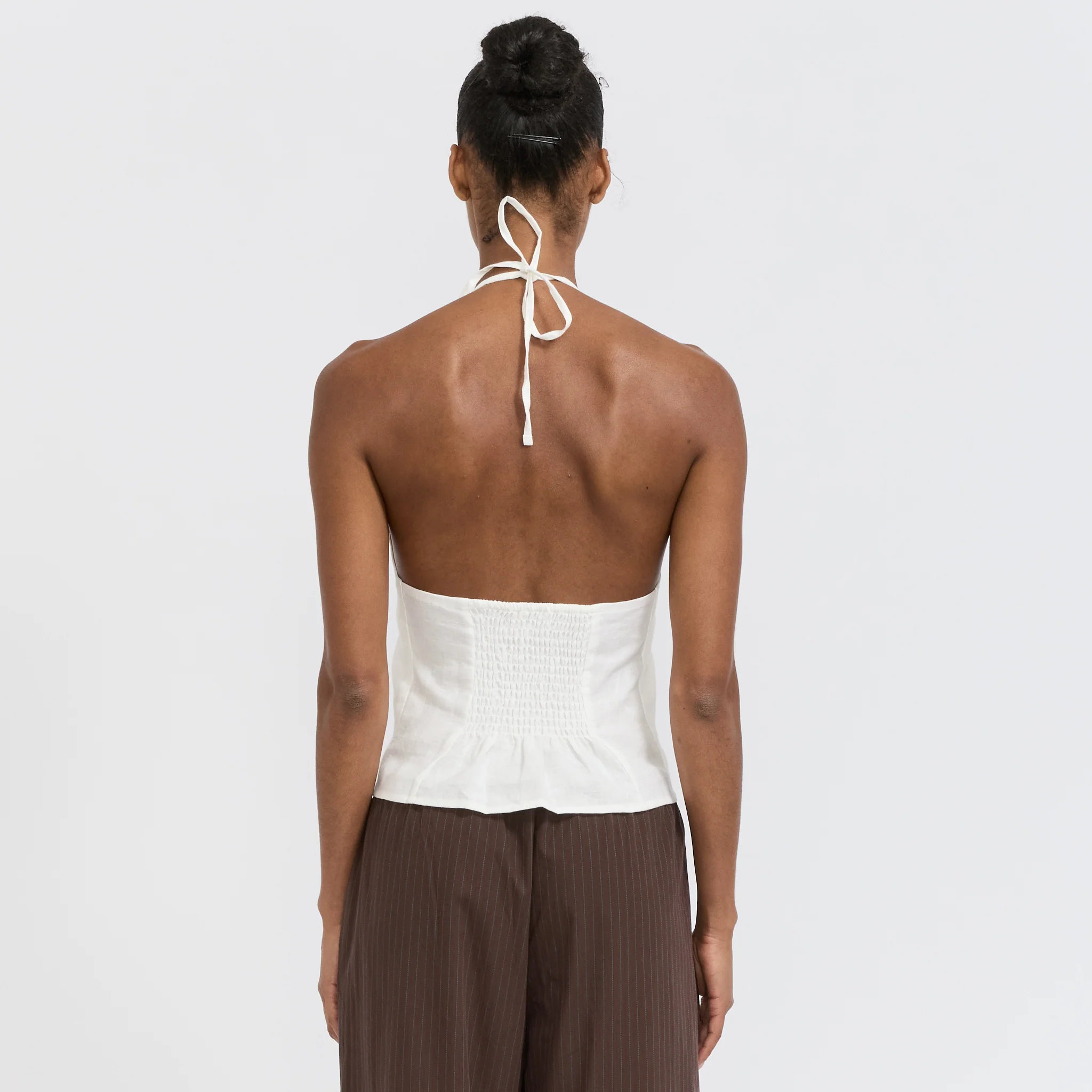 Close Halter Top White - Image 4