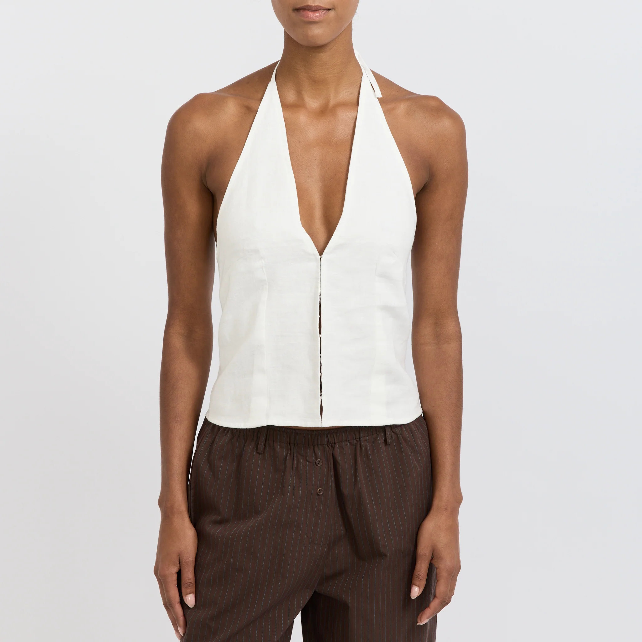 Close Halter Top White - Image 5