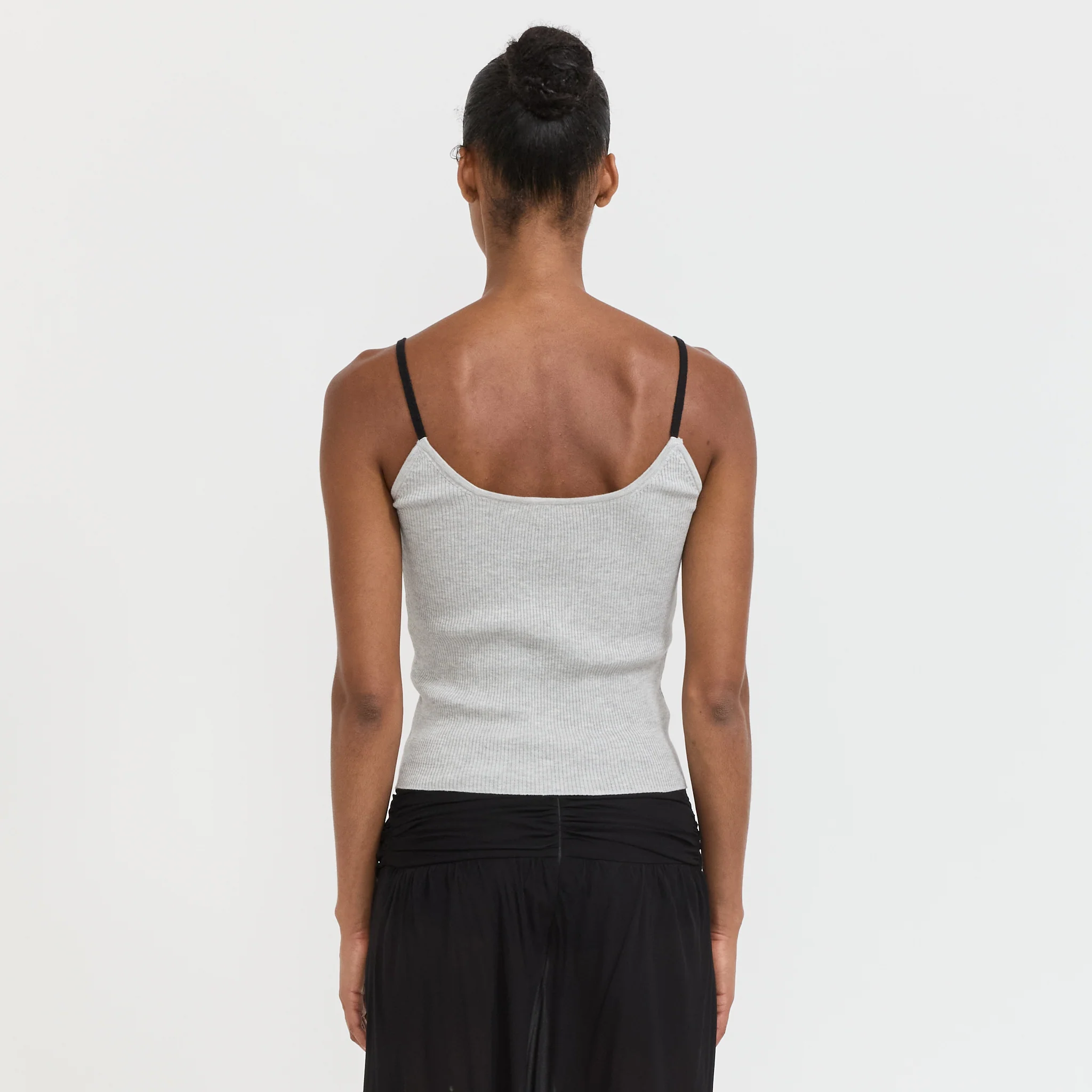Contrast String Knit Top Grey - Image 4