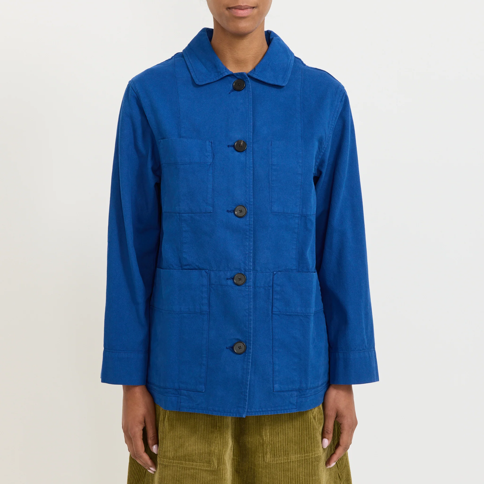 Cotton Canvas Workwear Jacket Cobalt - Image 5