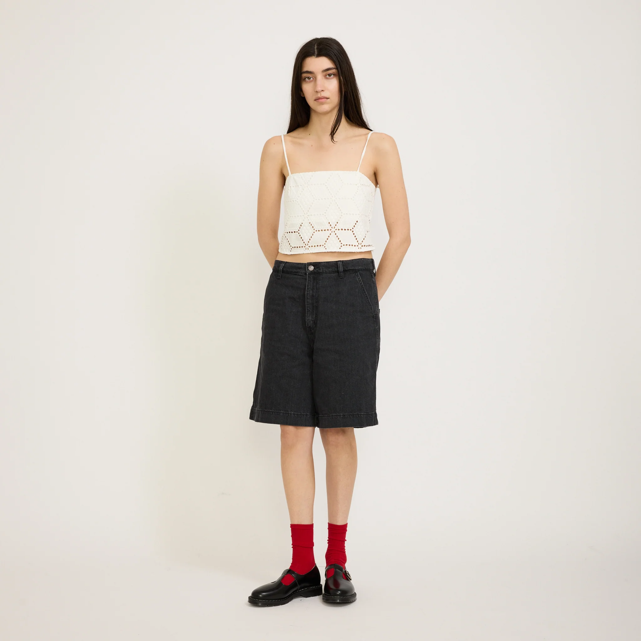 Cotton Lace Cami White - Image 2