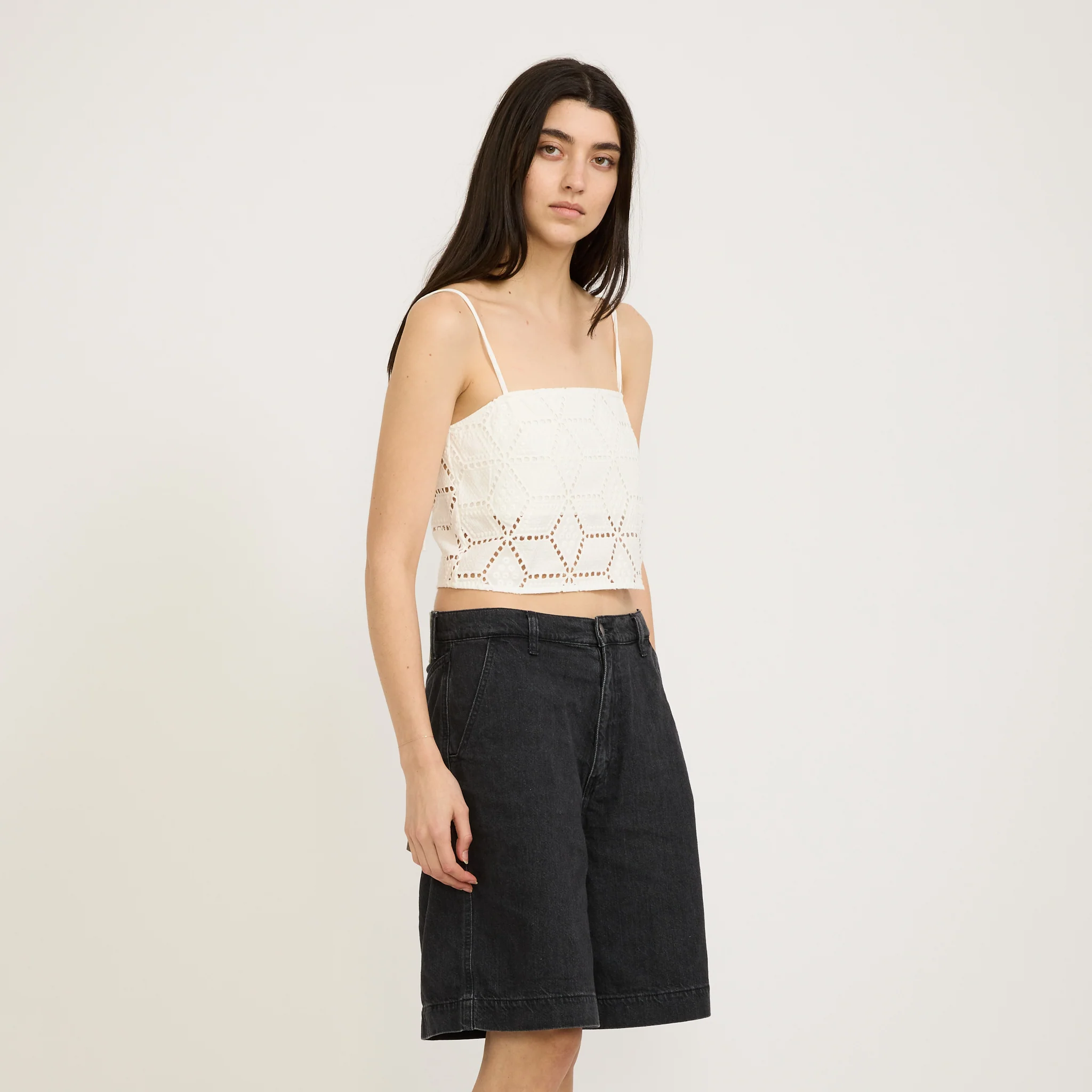 Cotton Lace Cami White - Image 3