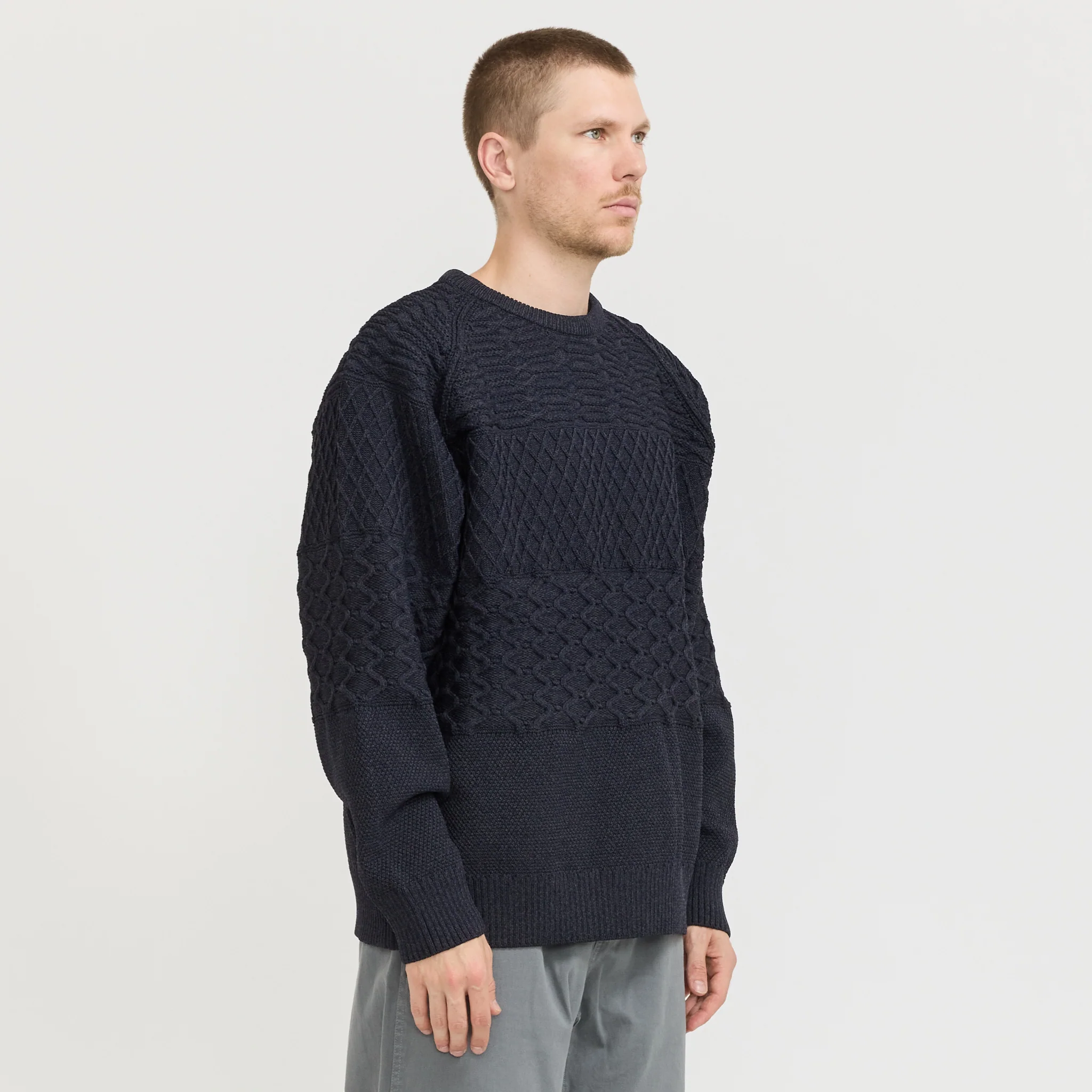 Crew Neck Sweater Dark Navy - Image 3