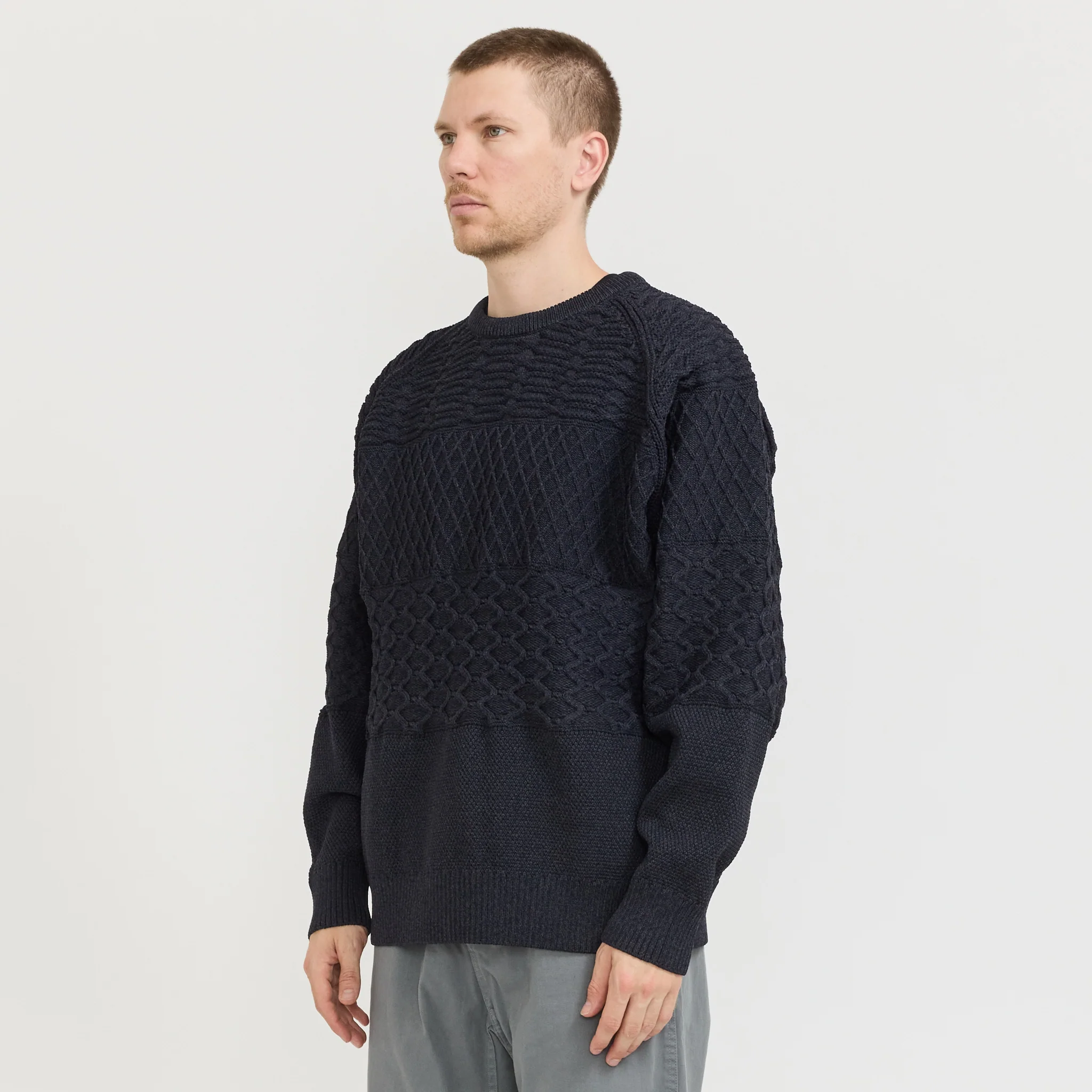 Crew Neck Sweater Dark Navy - Image 7