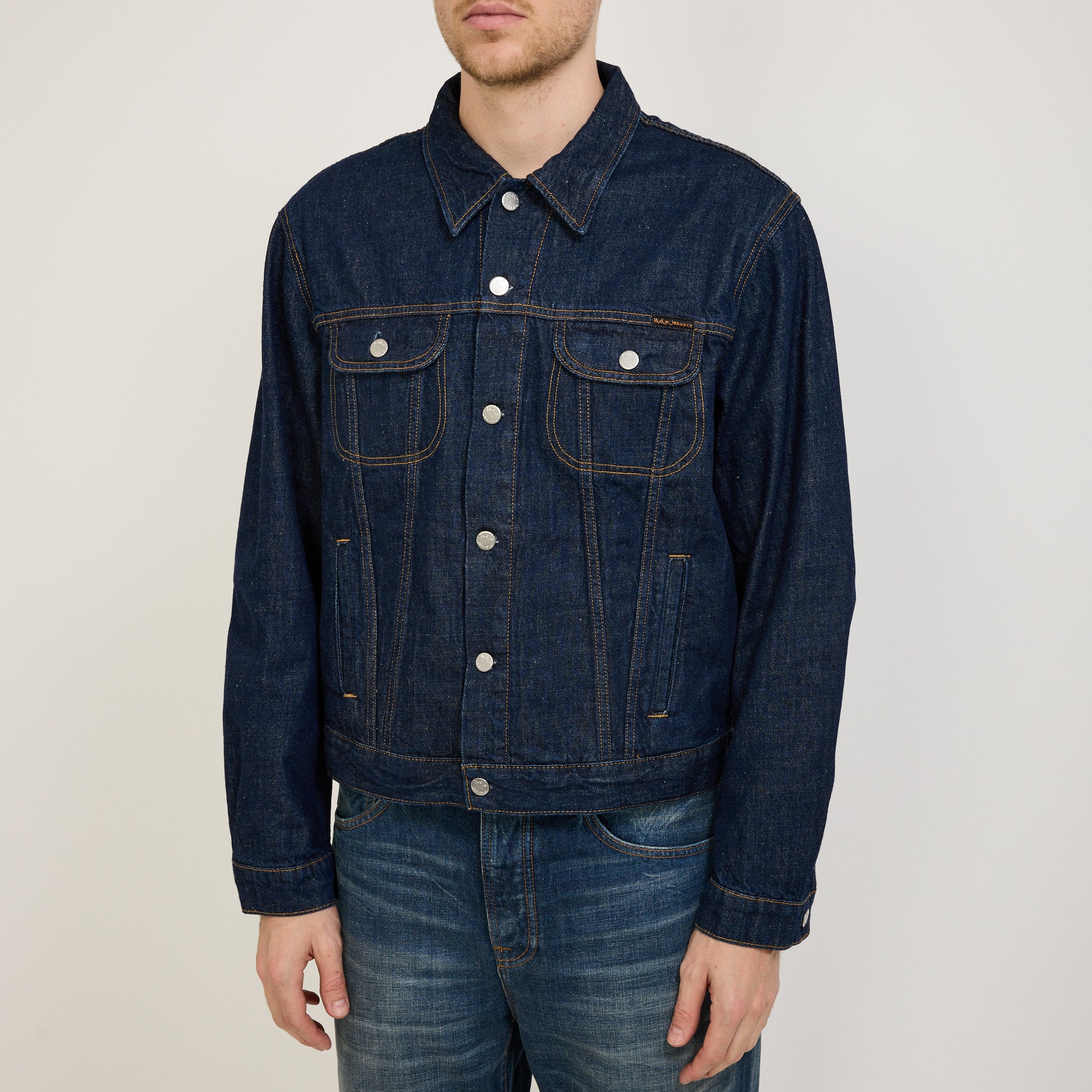 Danny 40s Redcast Denim Jacket Dark Blue - Image 6