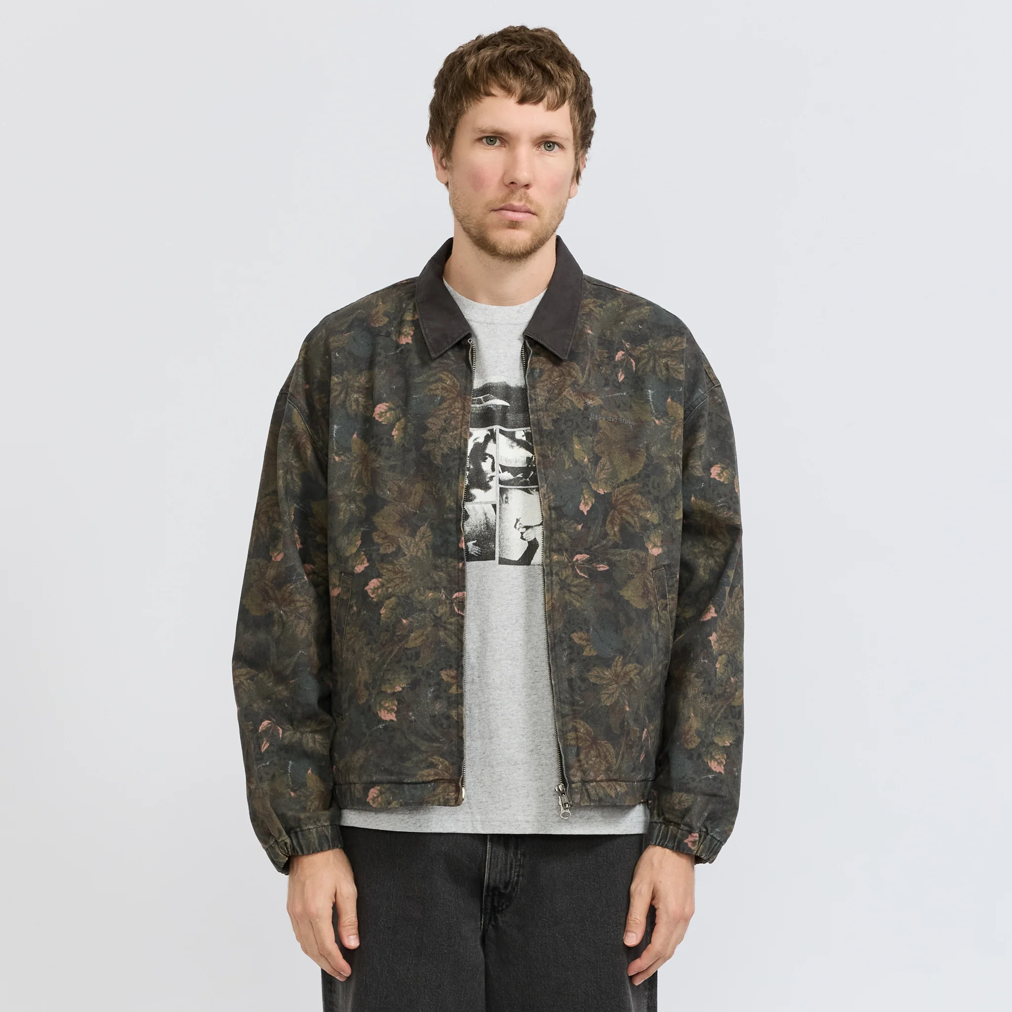 Denim Blouson Jacket Flower - Image 8