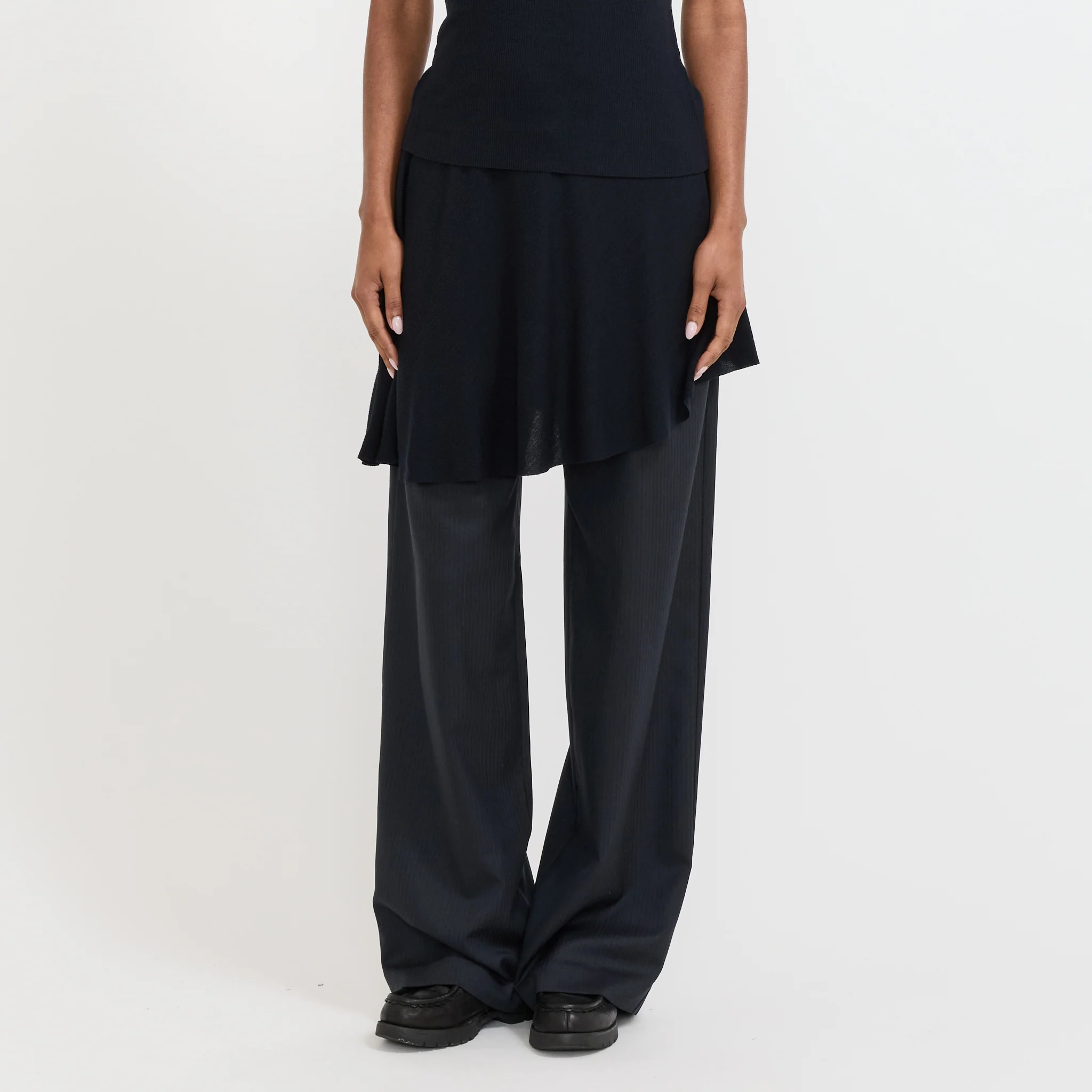 Dissolve Wool Skirt Ink