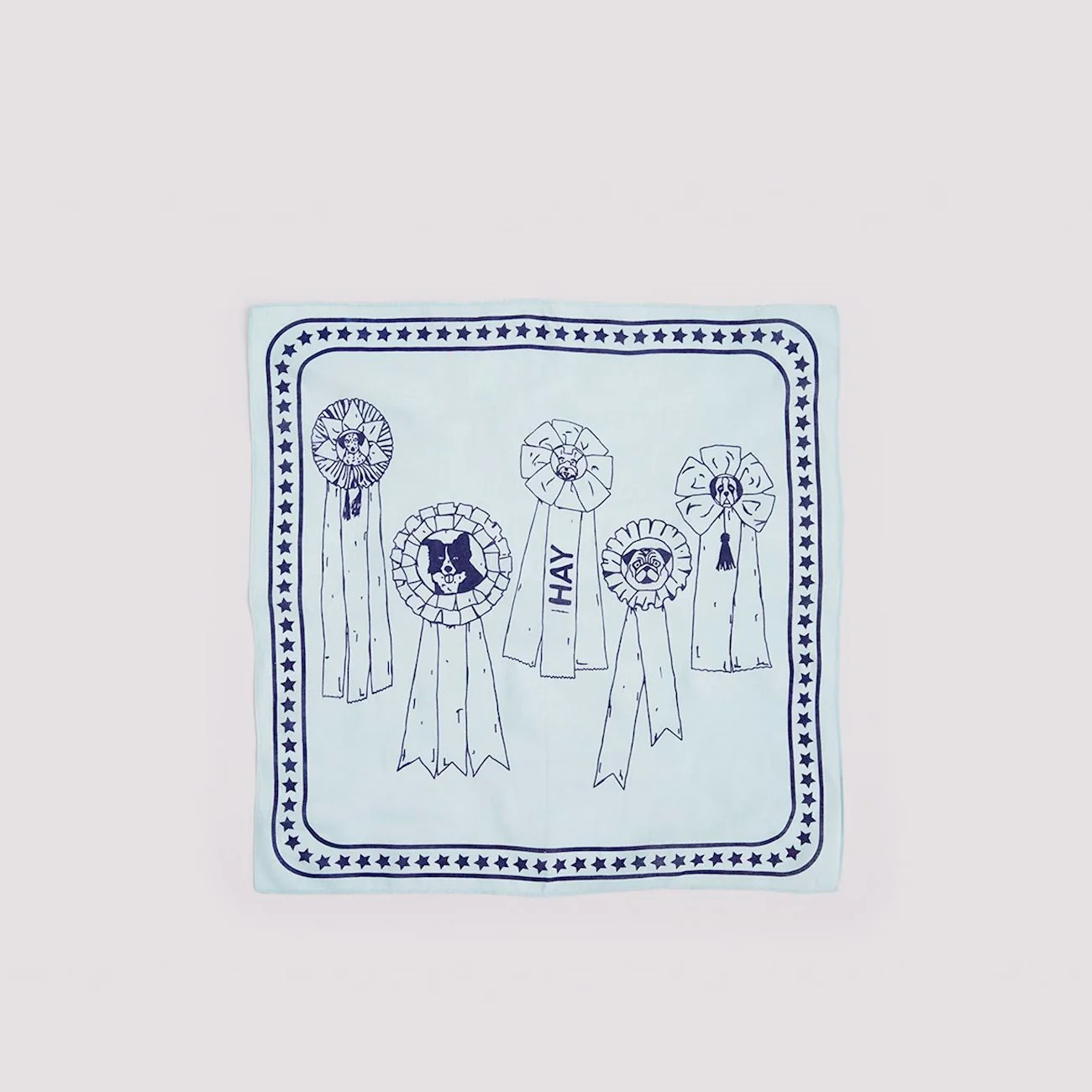 Dogs Scarf Light Blue