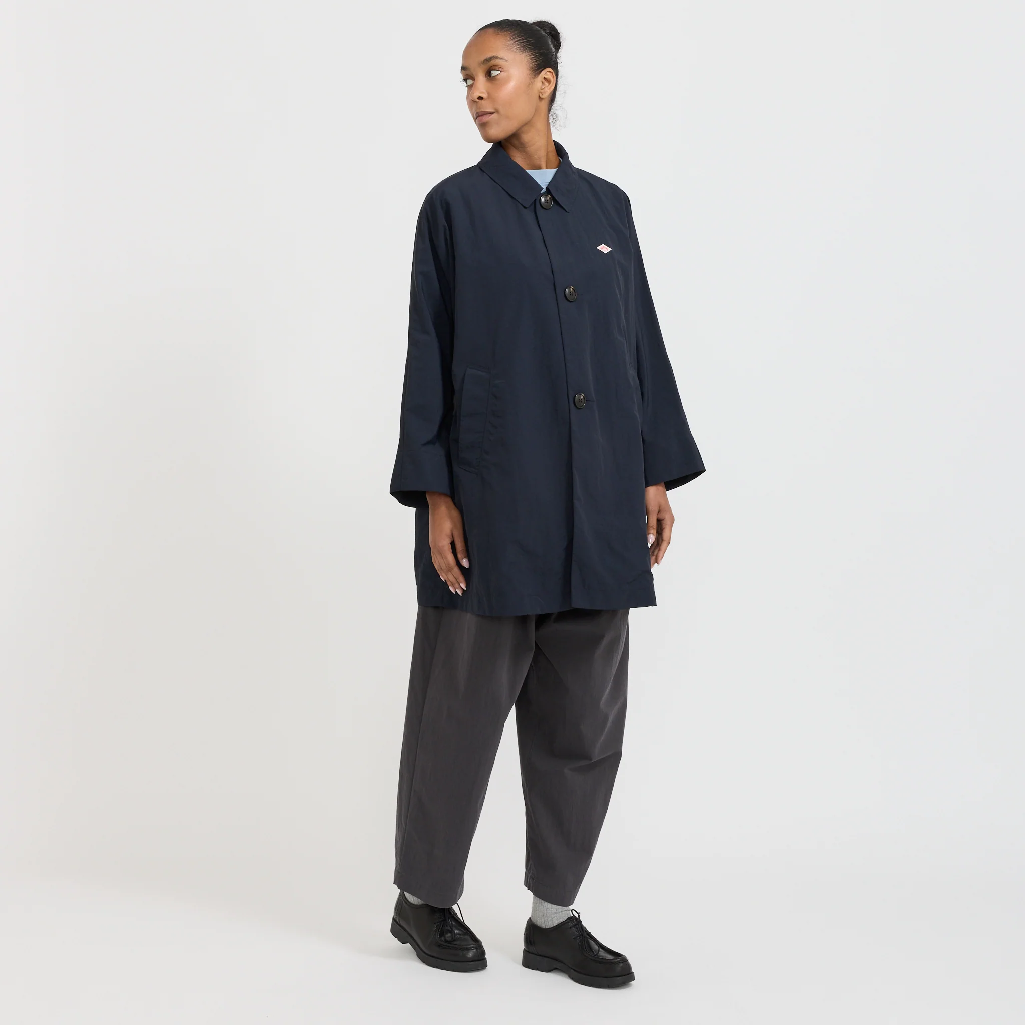 Dolman Sleeve Coat Navy