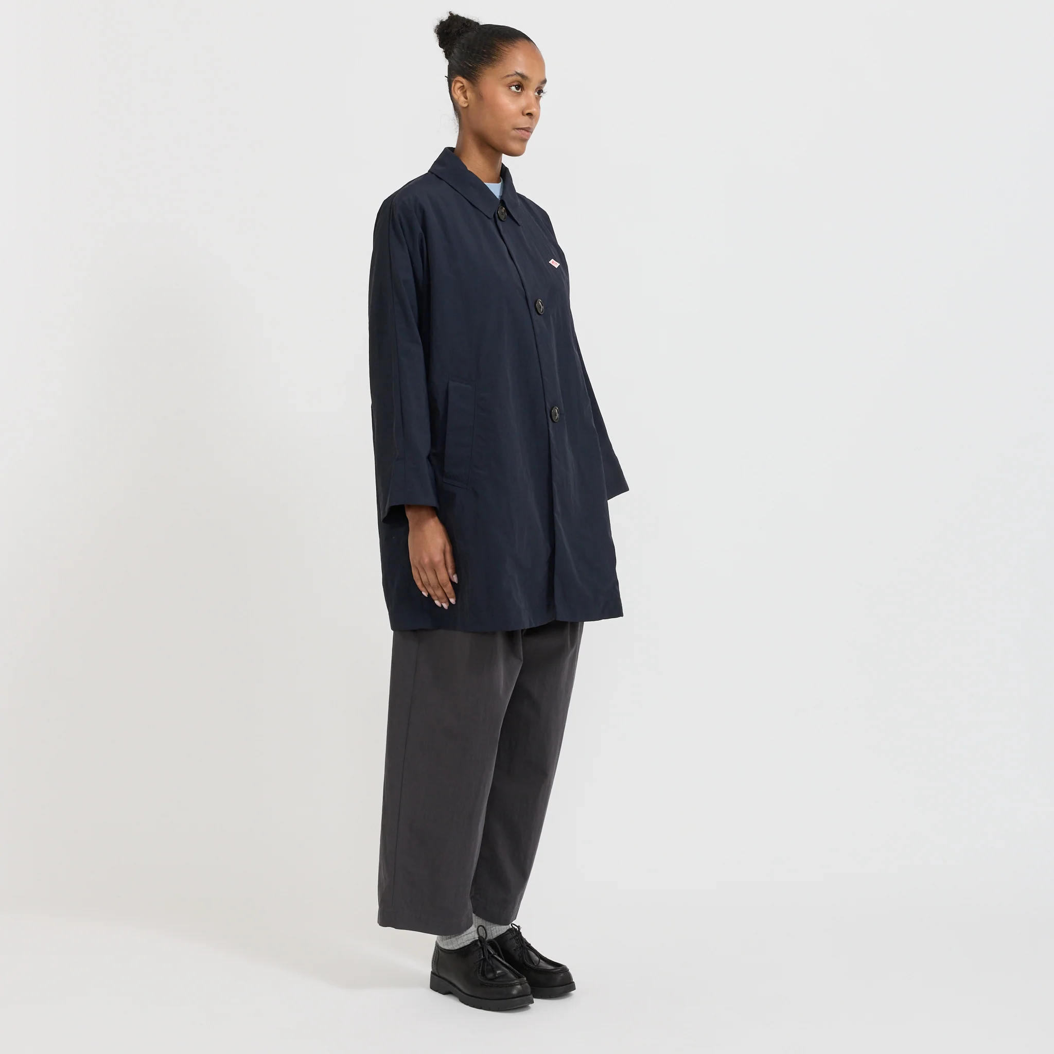 Dolman Sleeve Coat Navy - Image 3