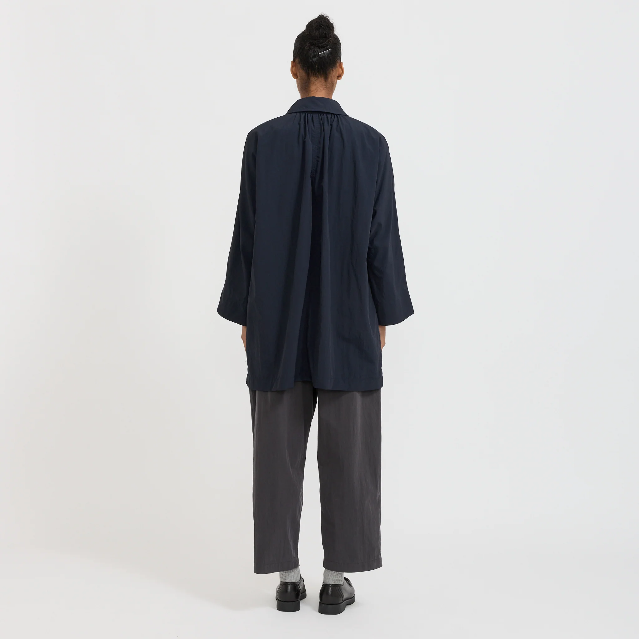 Dolman Sleeve Coat Navy - Image 4
