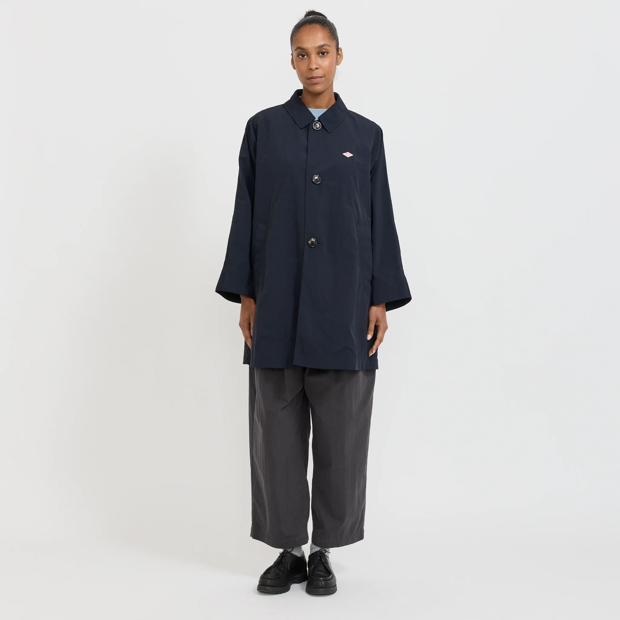 Dolman Sleeve Coat Navy - Image 6