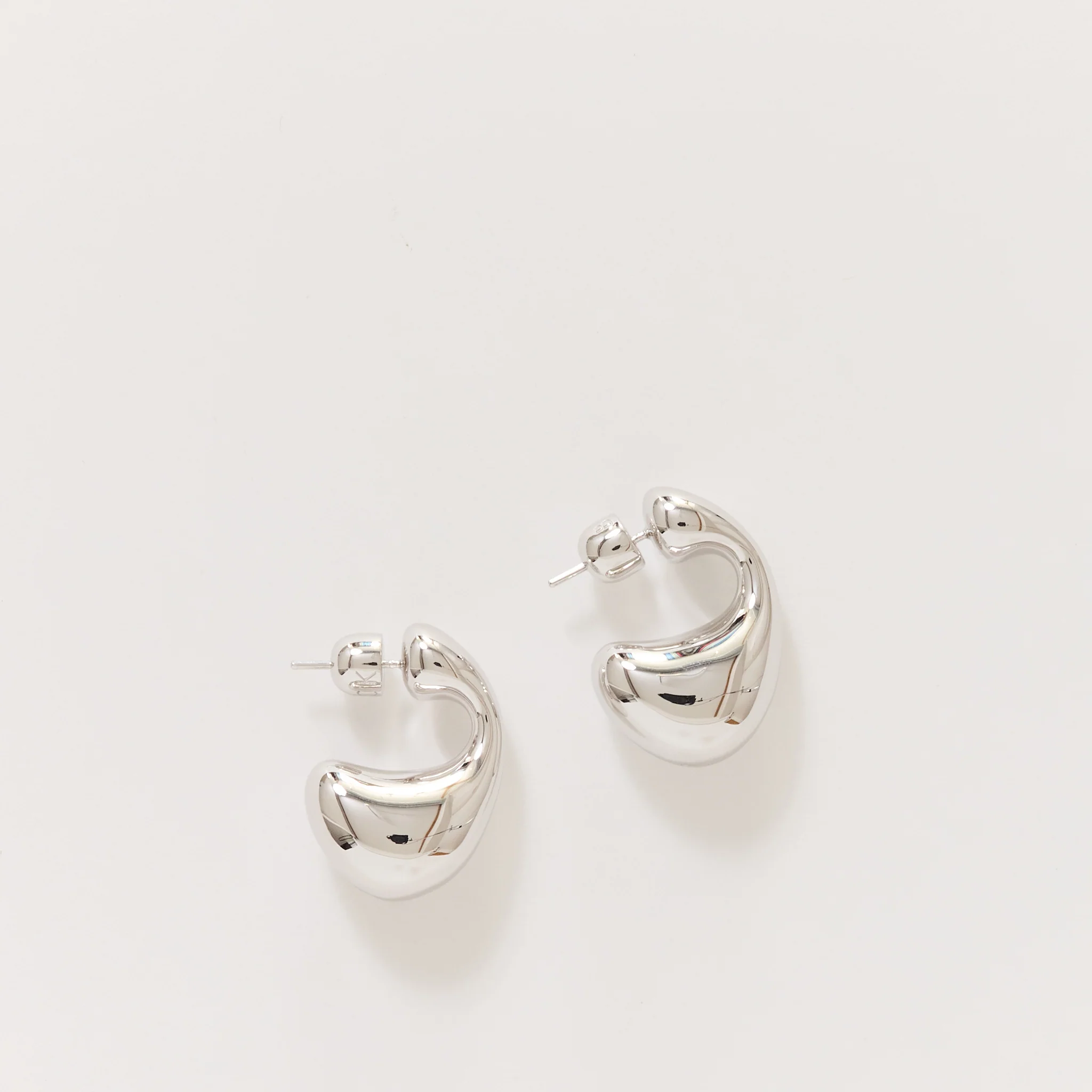 Dolphin Earrings Large Pair Silver