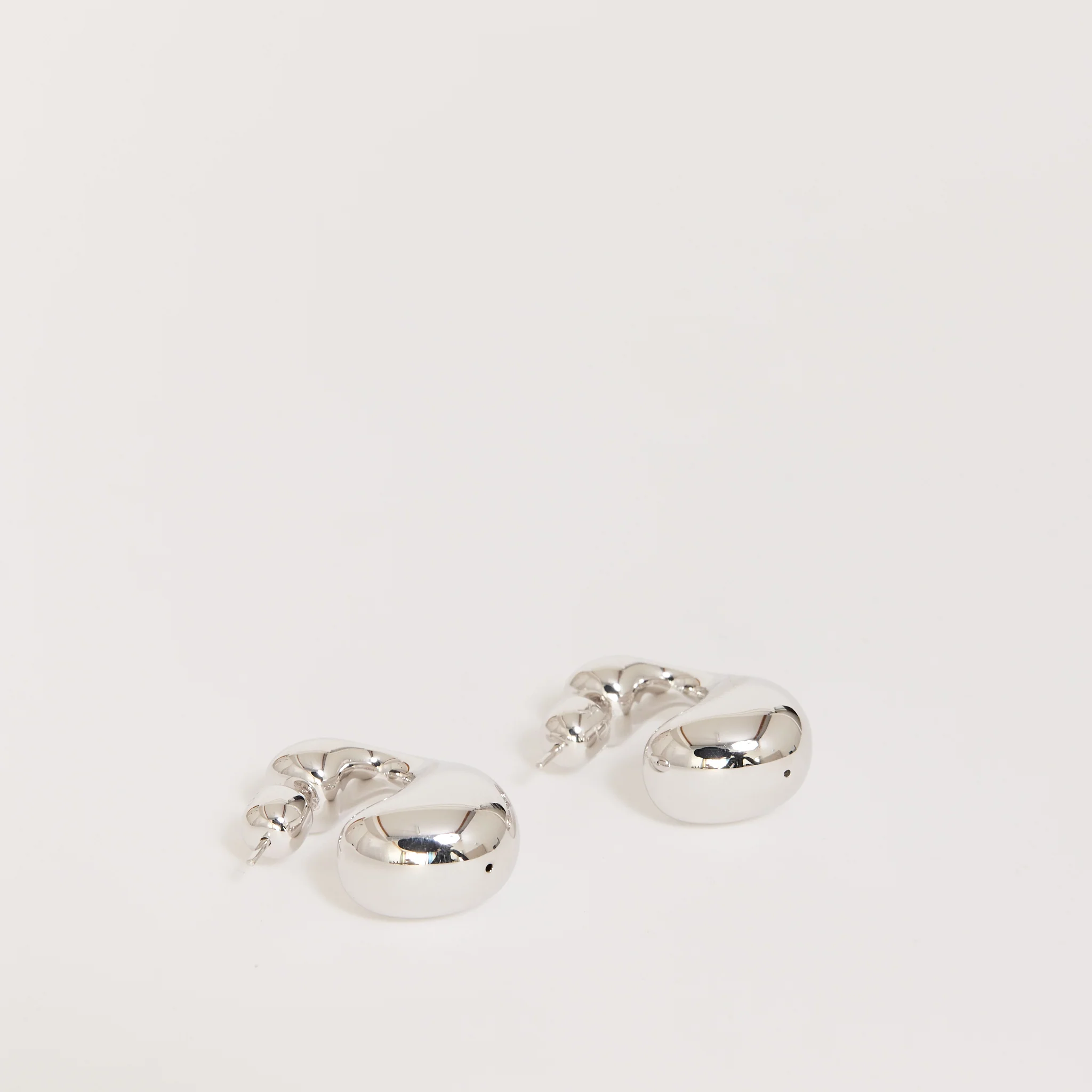 Dolphin Earrings Large Pair Silver - Image 2
