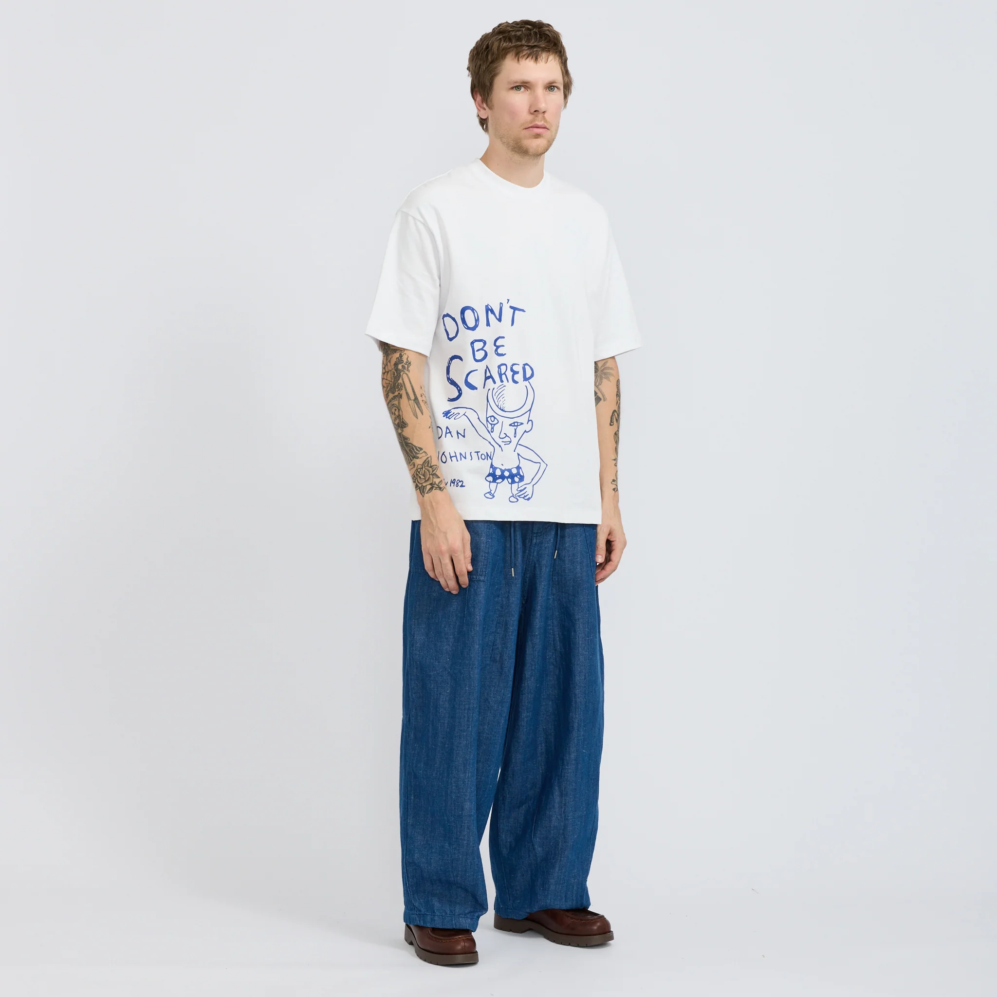 Don't Be Scared Tee White - Image 2