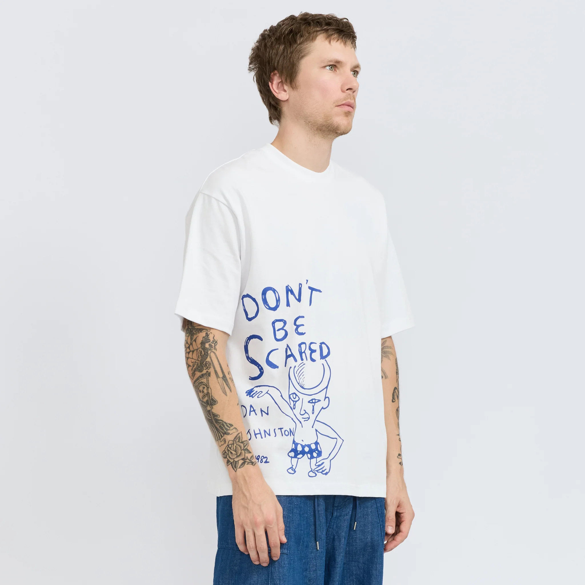 Don't Be Scared Tee White - Image 3