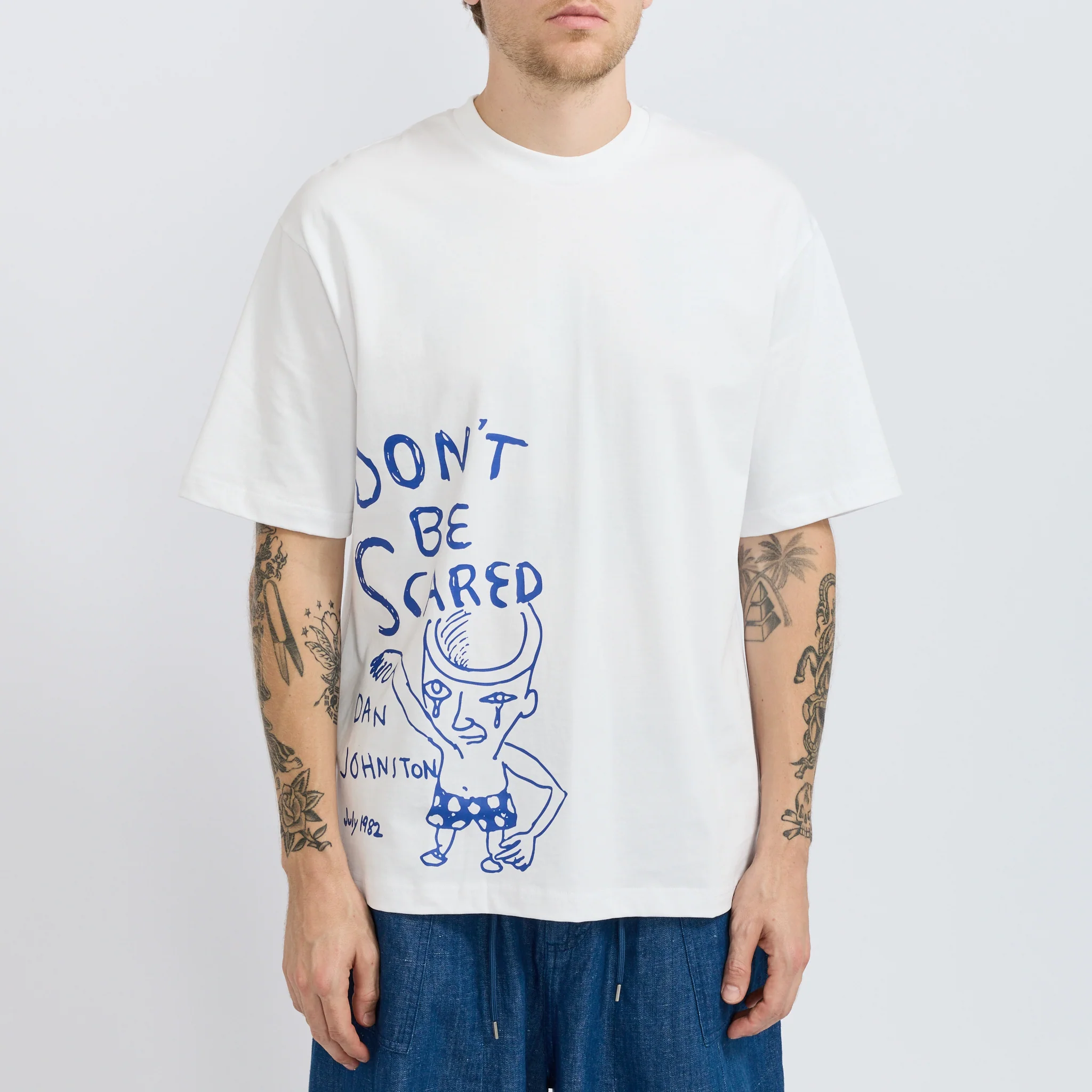 Don't Be Scared Tee White - Image 5