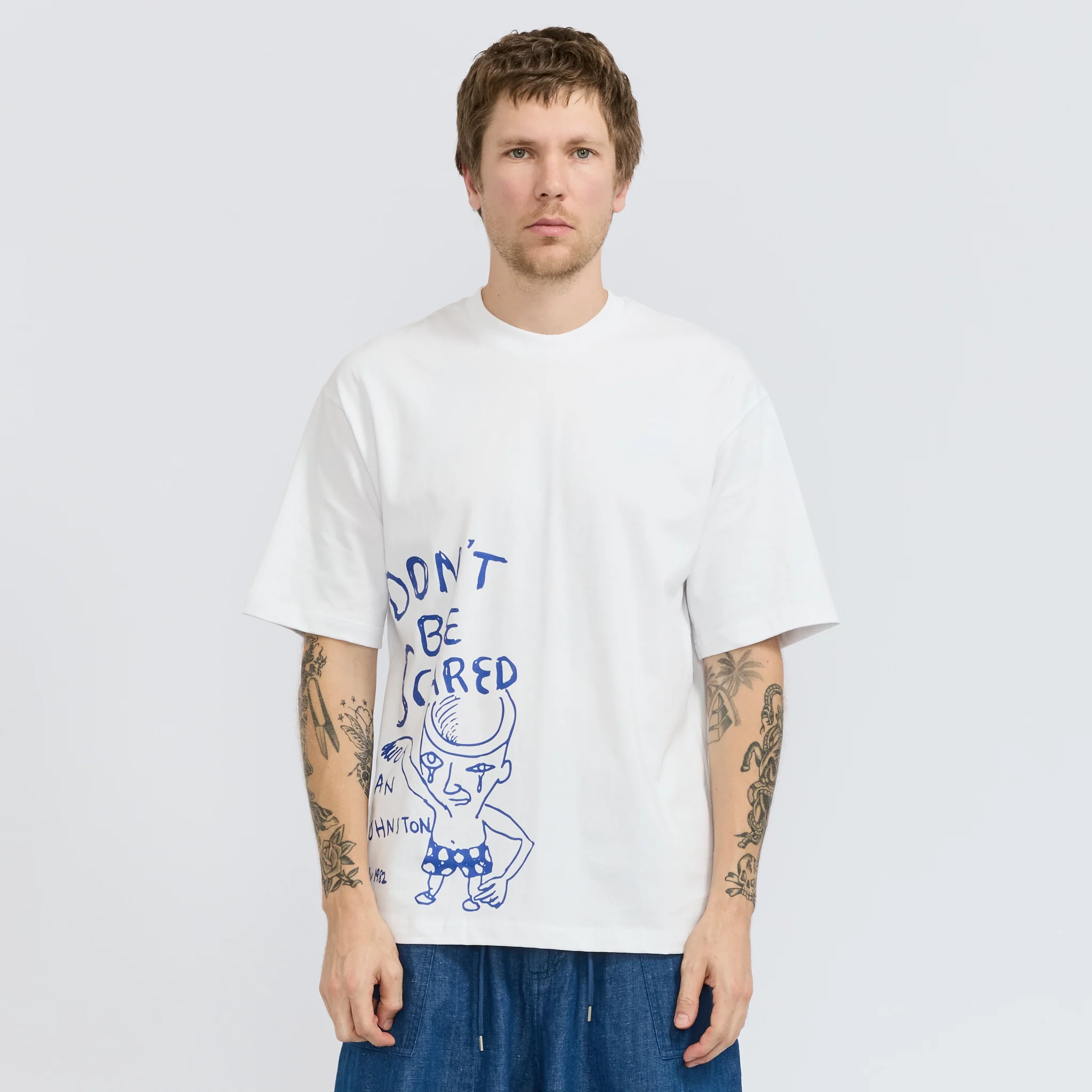 Don't Be Scared Tee White - Image 6