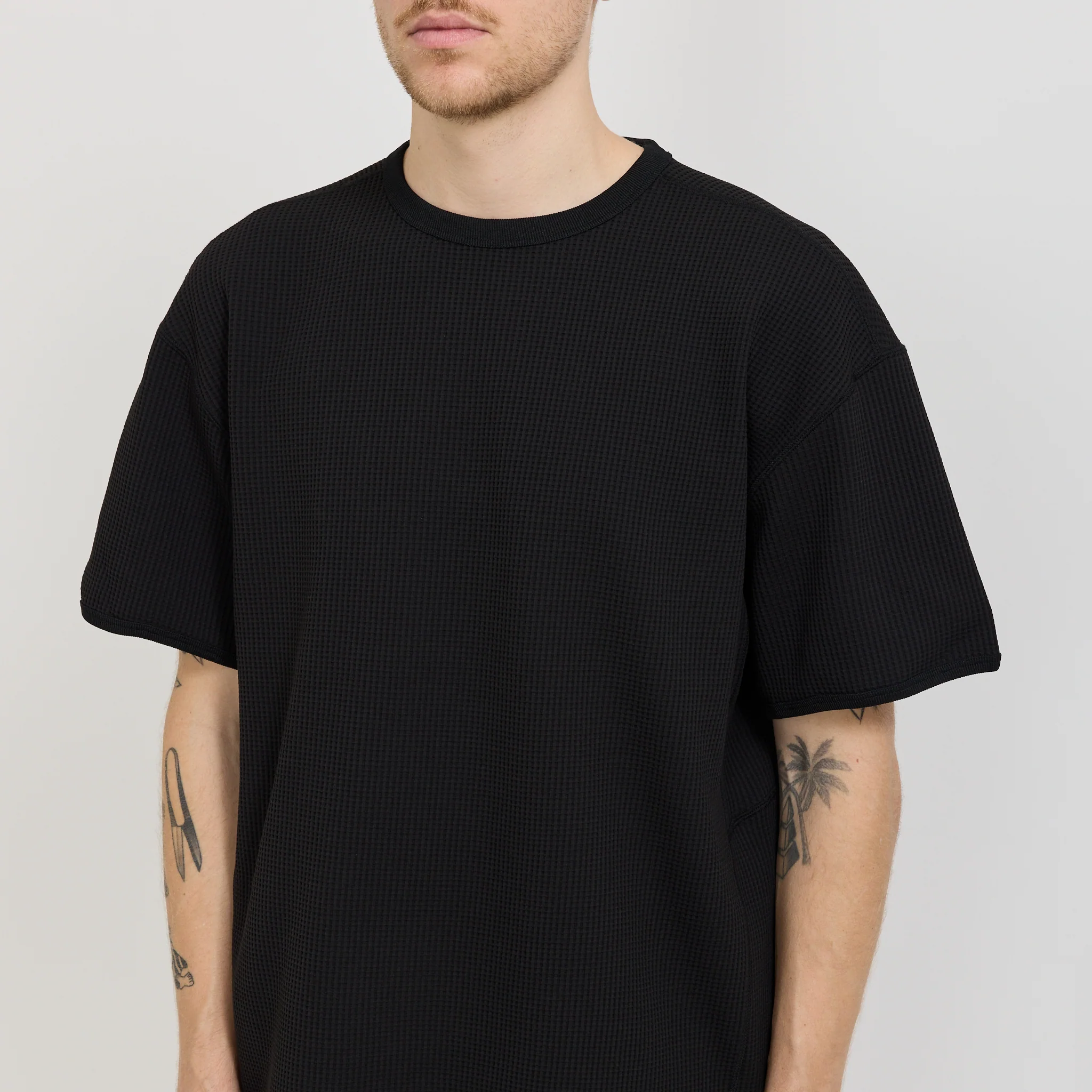 Dry Waffle T-Shirt Black - Image 6