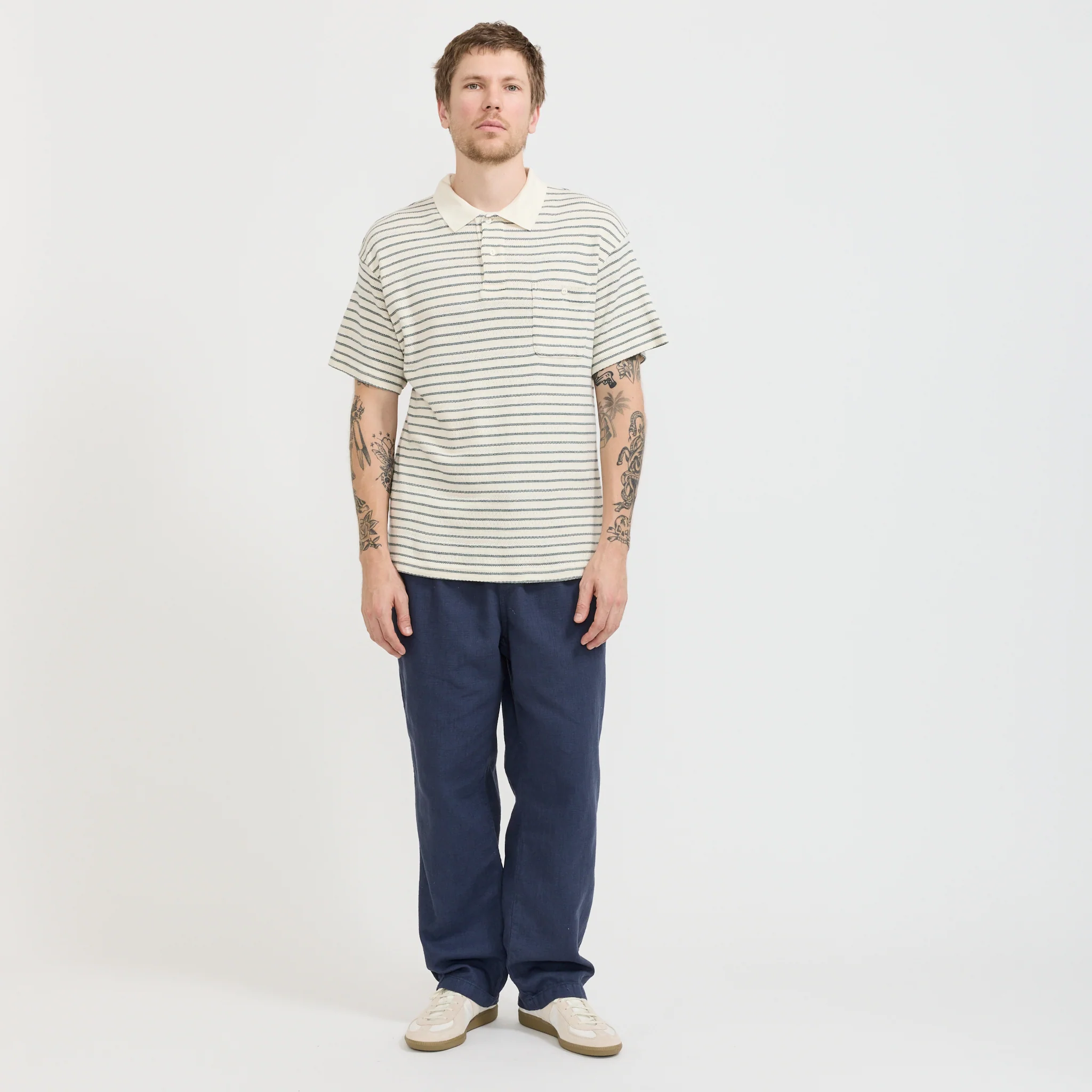 Dunn Polo Ecru/Green - Image 2