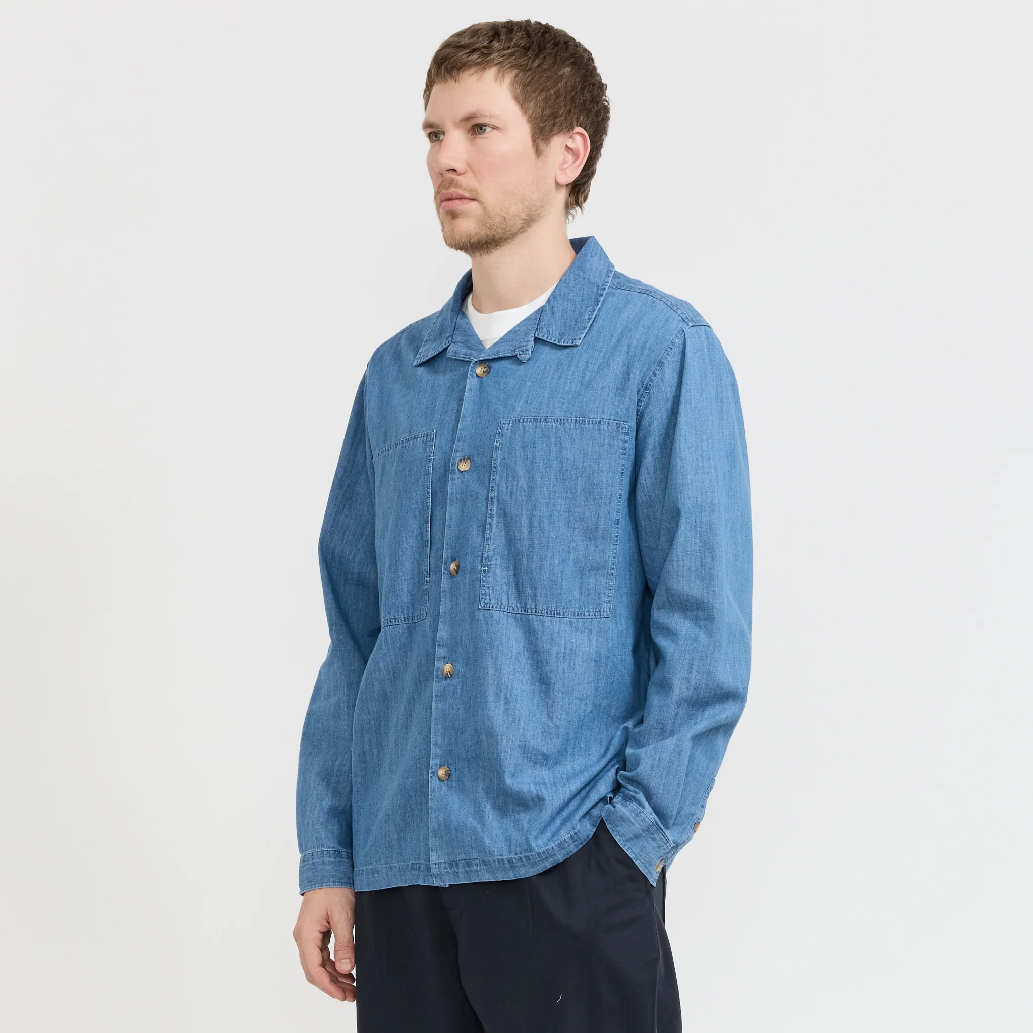Durno Overshirt Washed Denim