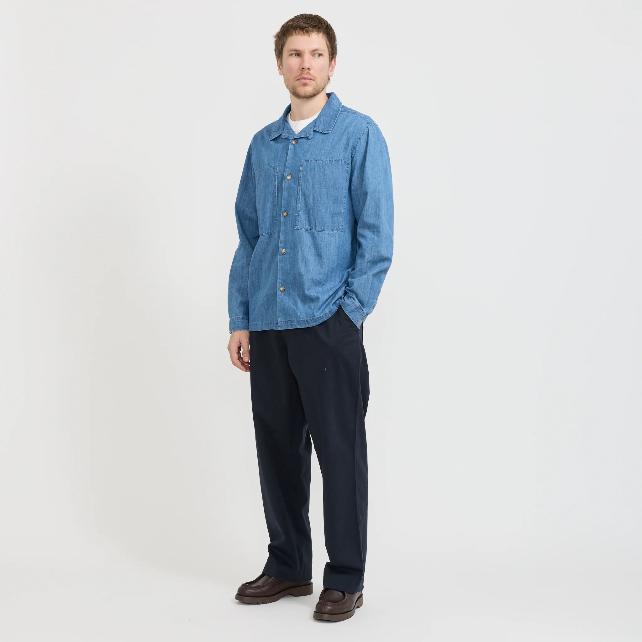 Durno Overshirt Washed Denim - Image 2