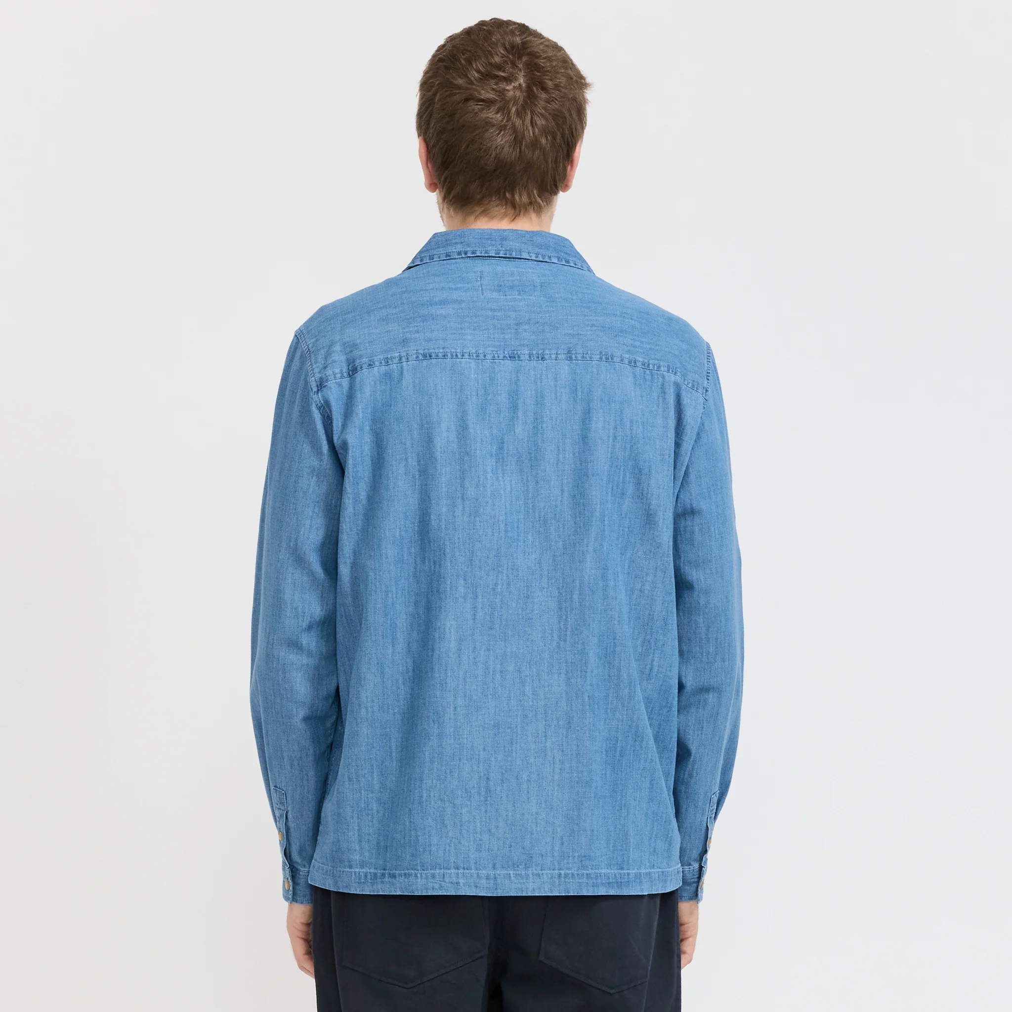 Durno Overshirt Washed Denim - Image 4