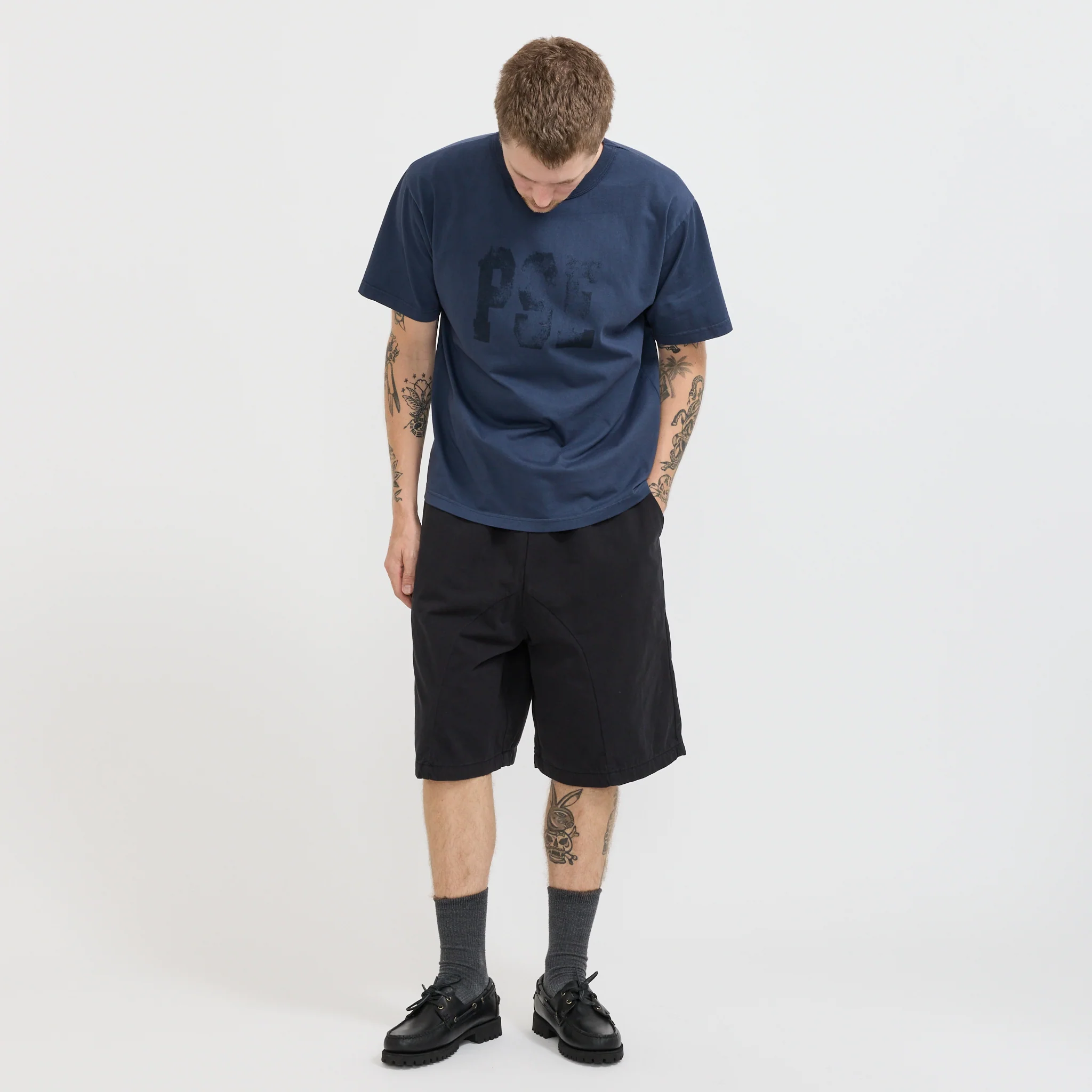 Elasticated Cotton Shorts Black - Image 2