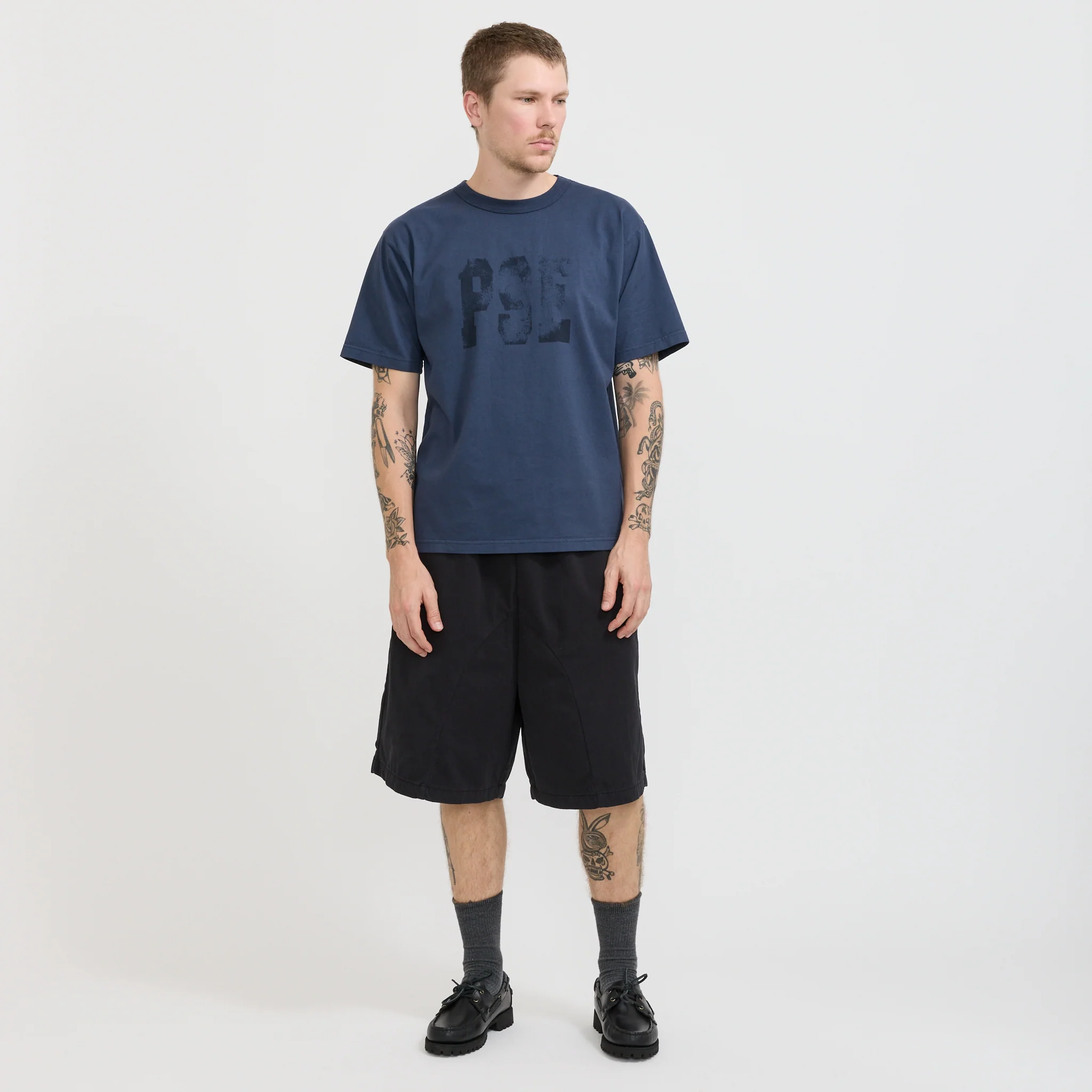 Elasticated Cotton Shorts Black - Image 3