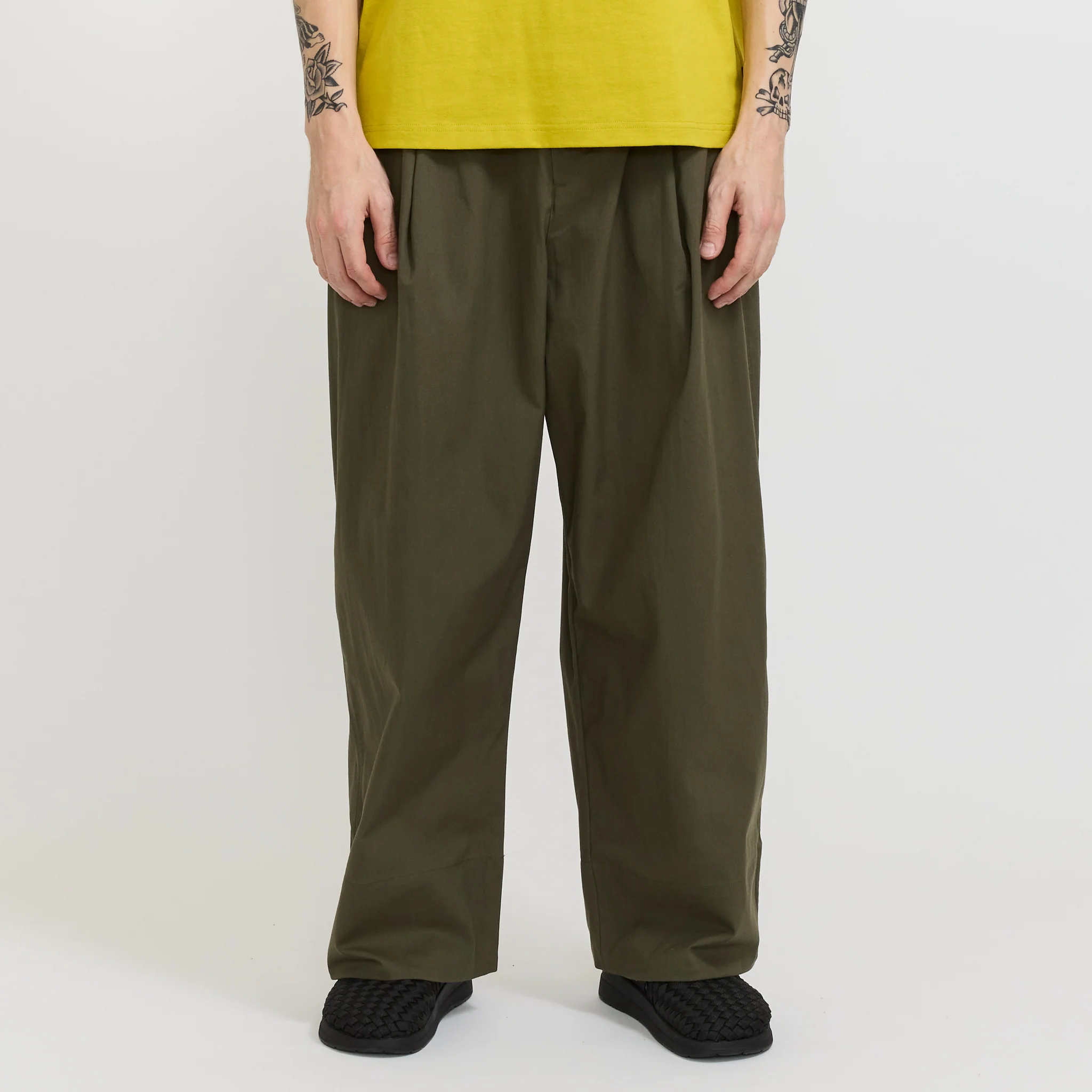 EVD Twill Wide Pant New Taupe Green