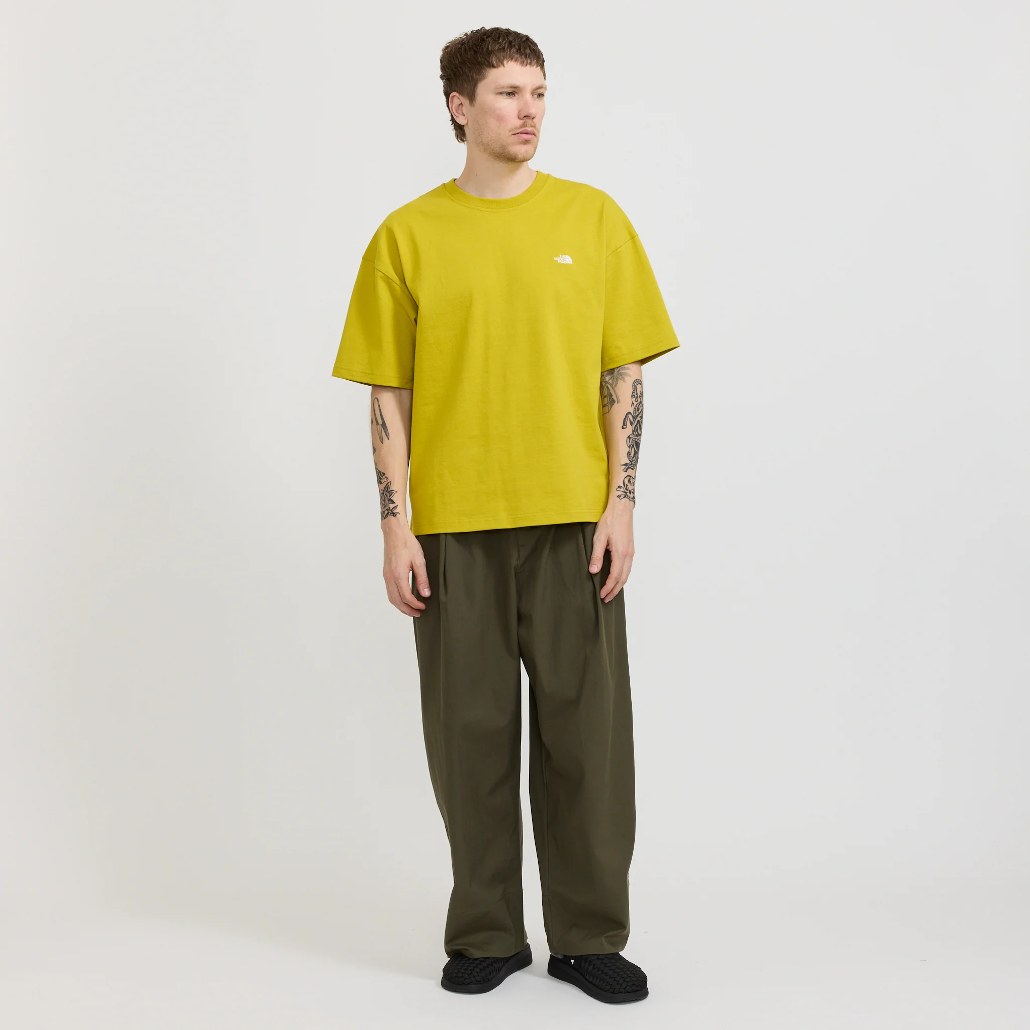 EVD Twill Wide Pant New Taupe Green - Image 2