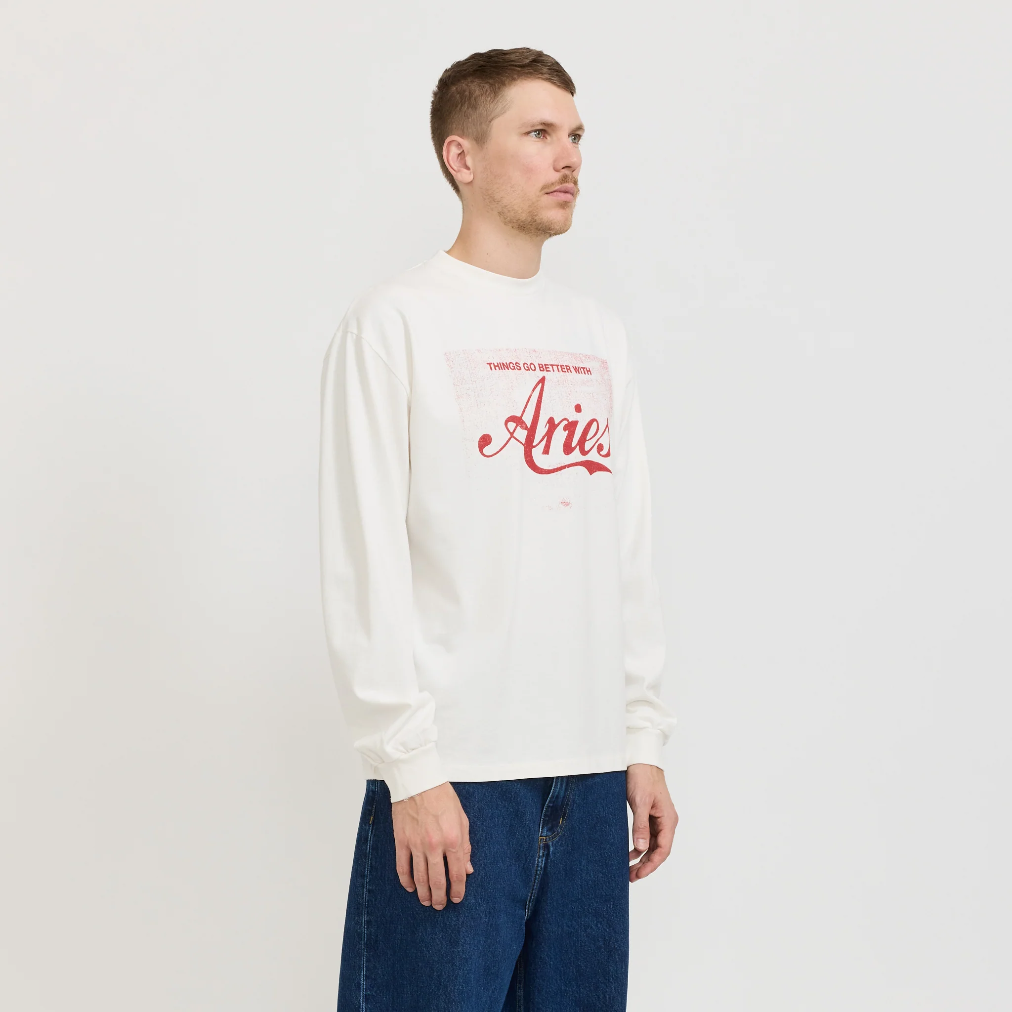 Faded Cola LS Tee White - Image 3