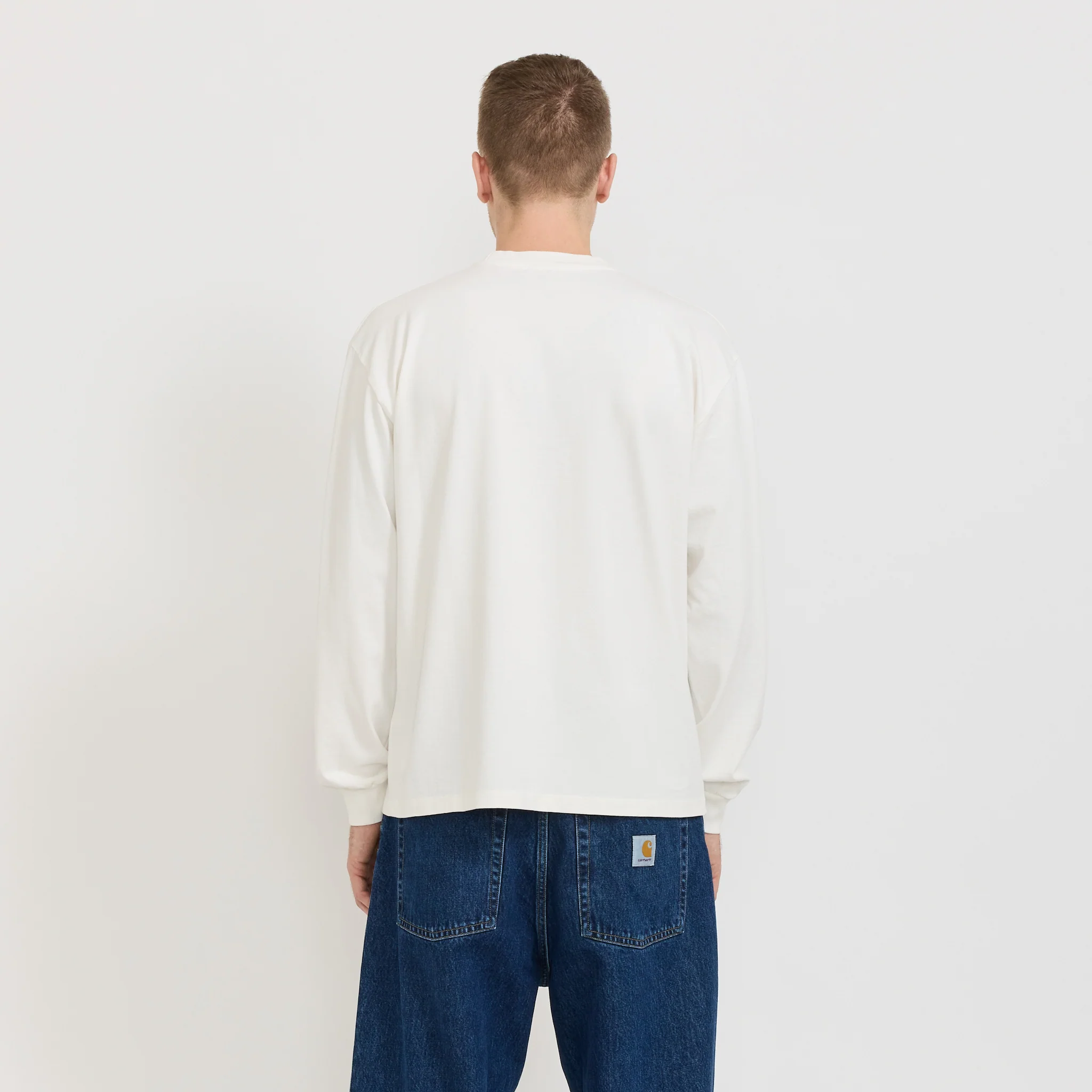 Faded Cola LS Tee White - Image 4