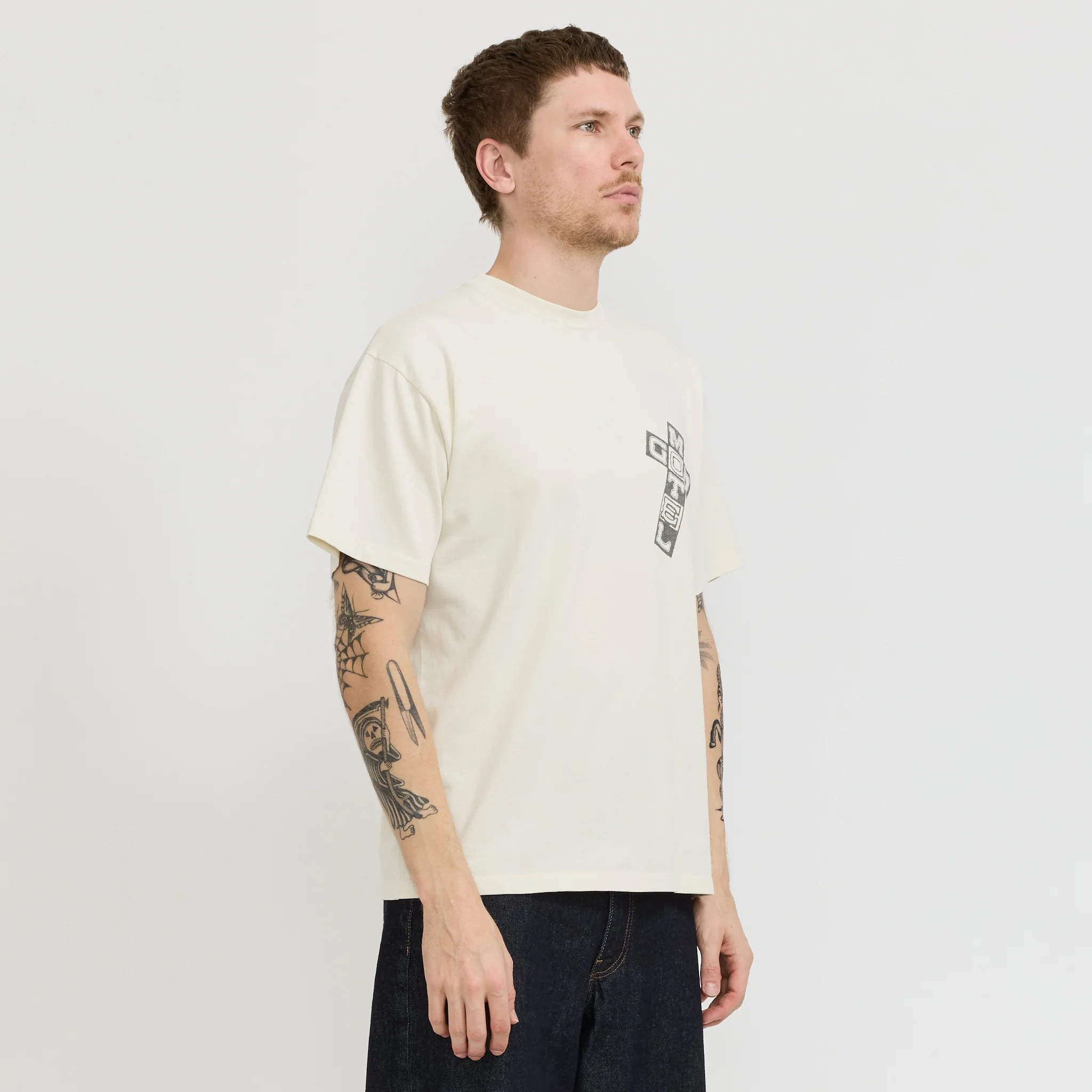 Faded God Town SS Tee Off White - Image 4