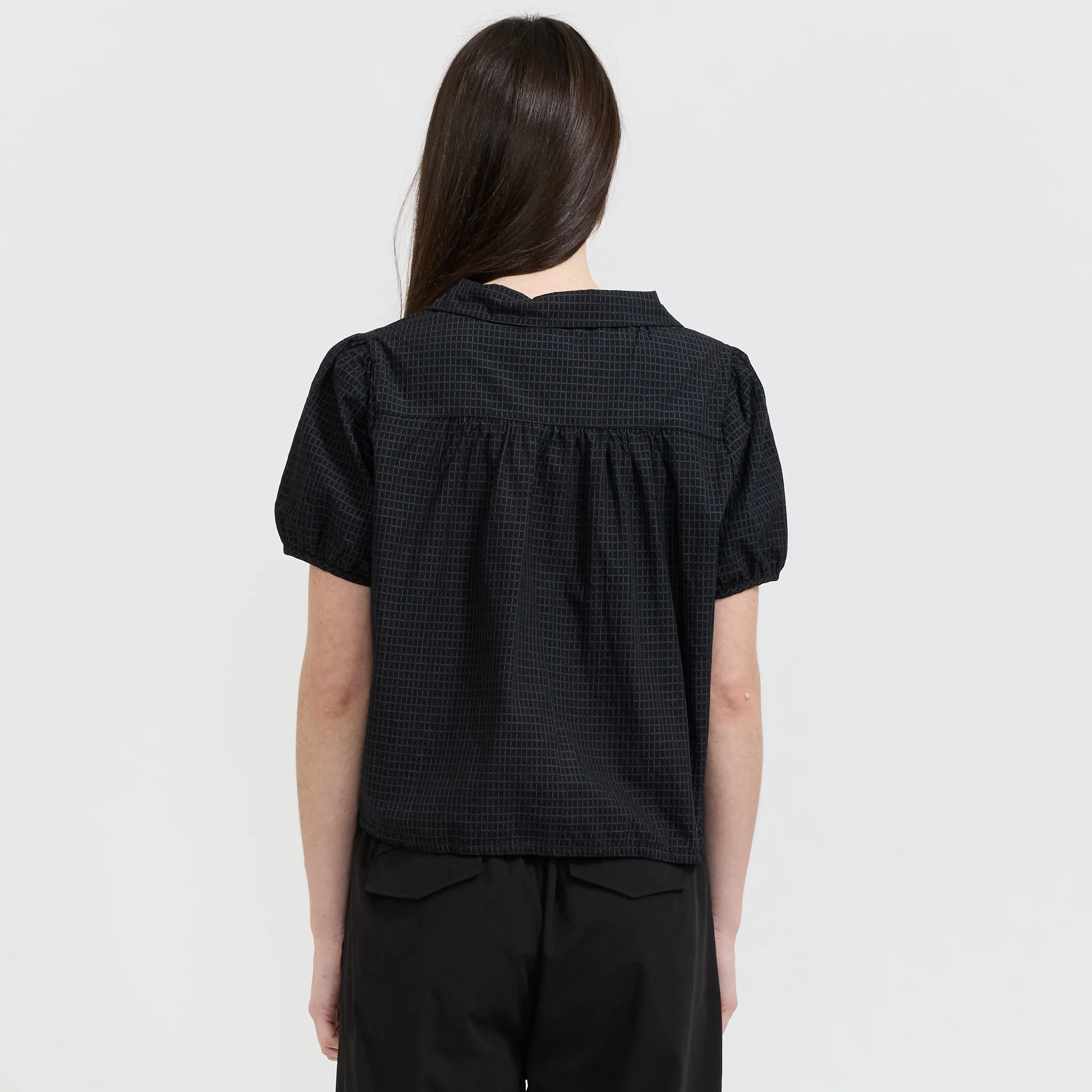 Fine Collar Top Mono Grid - Image 4