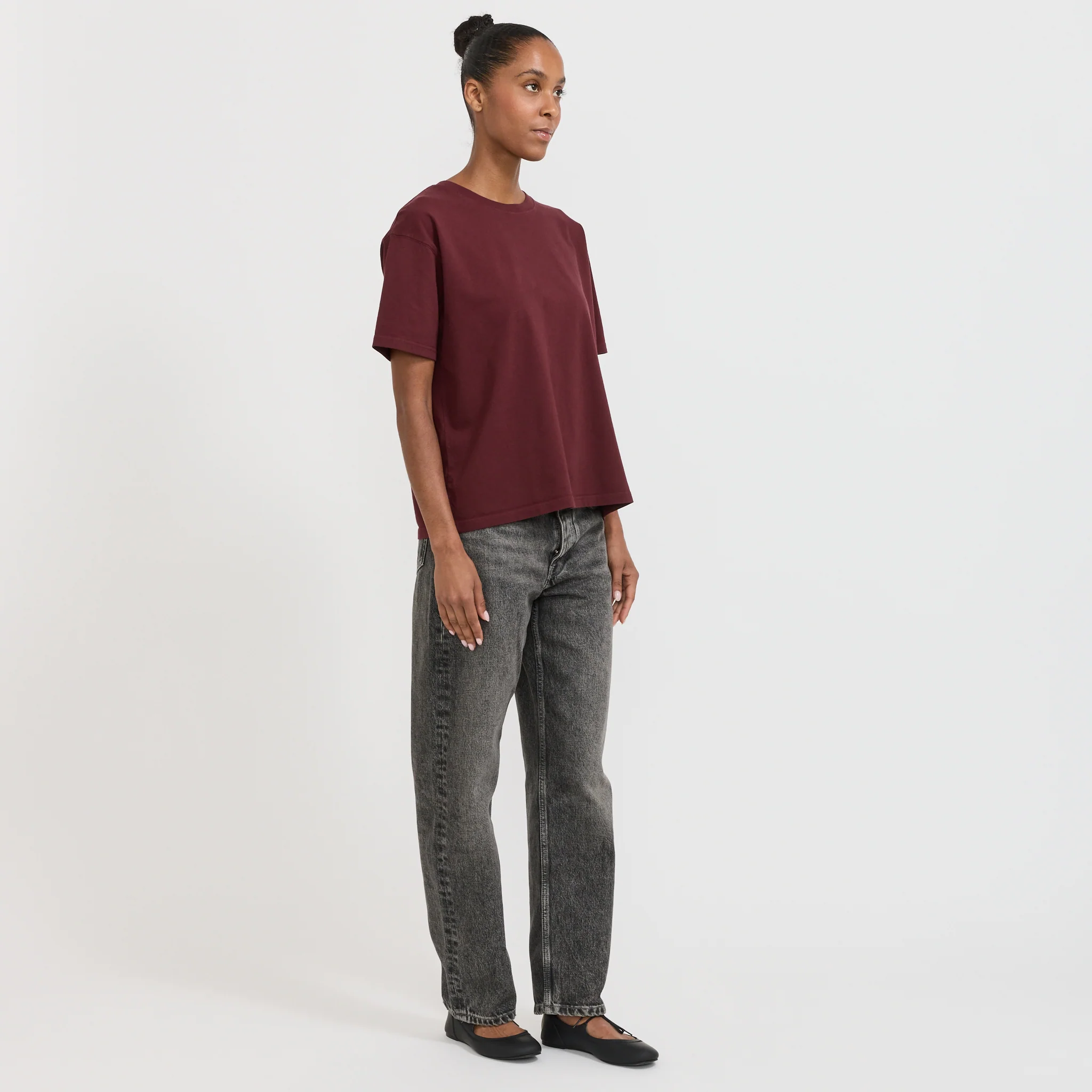 Fizvalley T-Shirt Vintage Burgundy - Image 2
