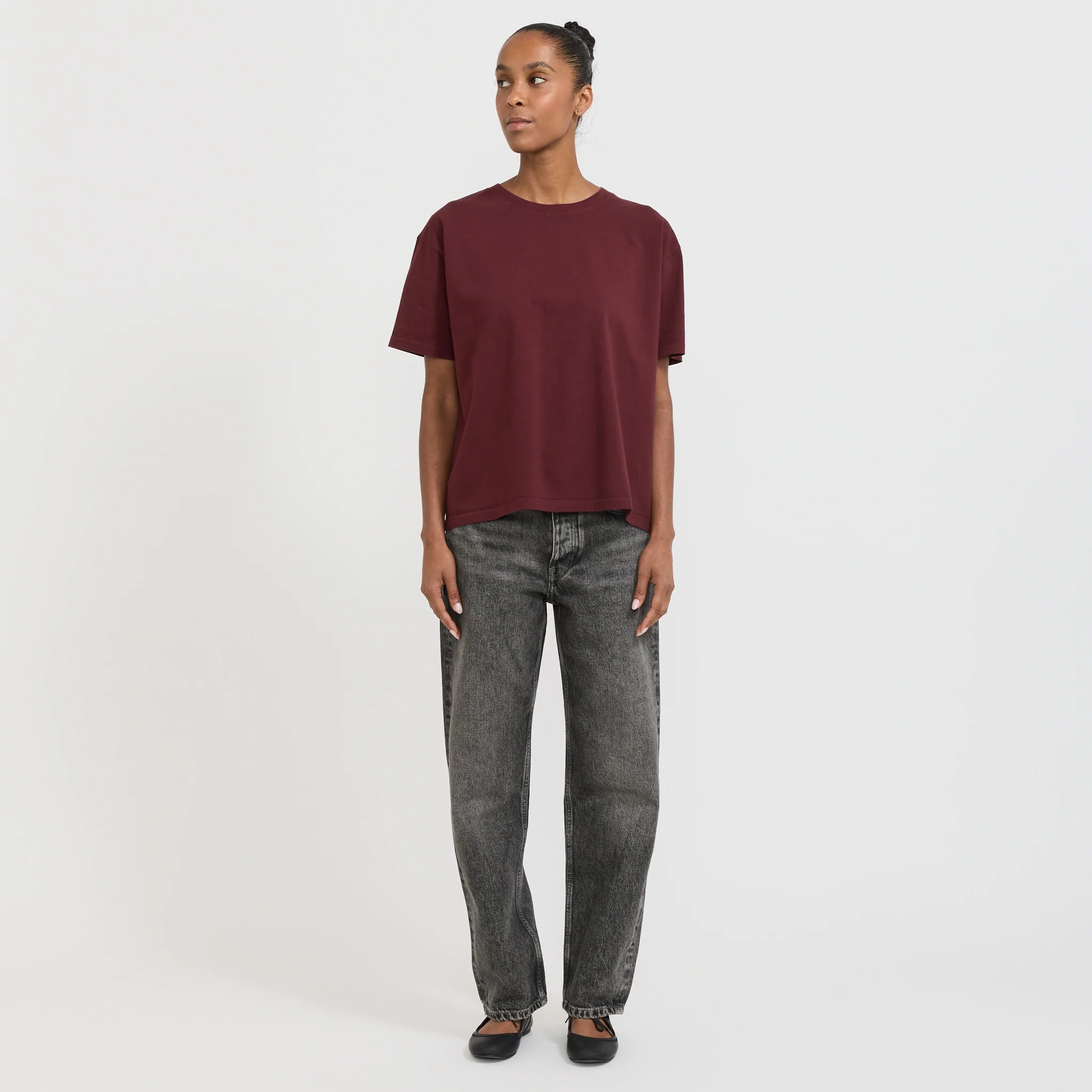 Fizvalley T-Shirt Vintage Burgundy - Image 6
