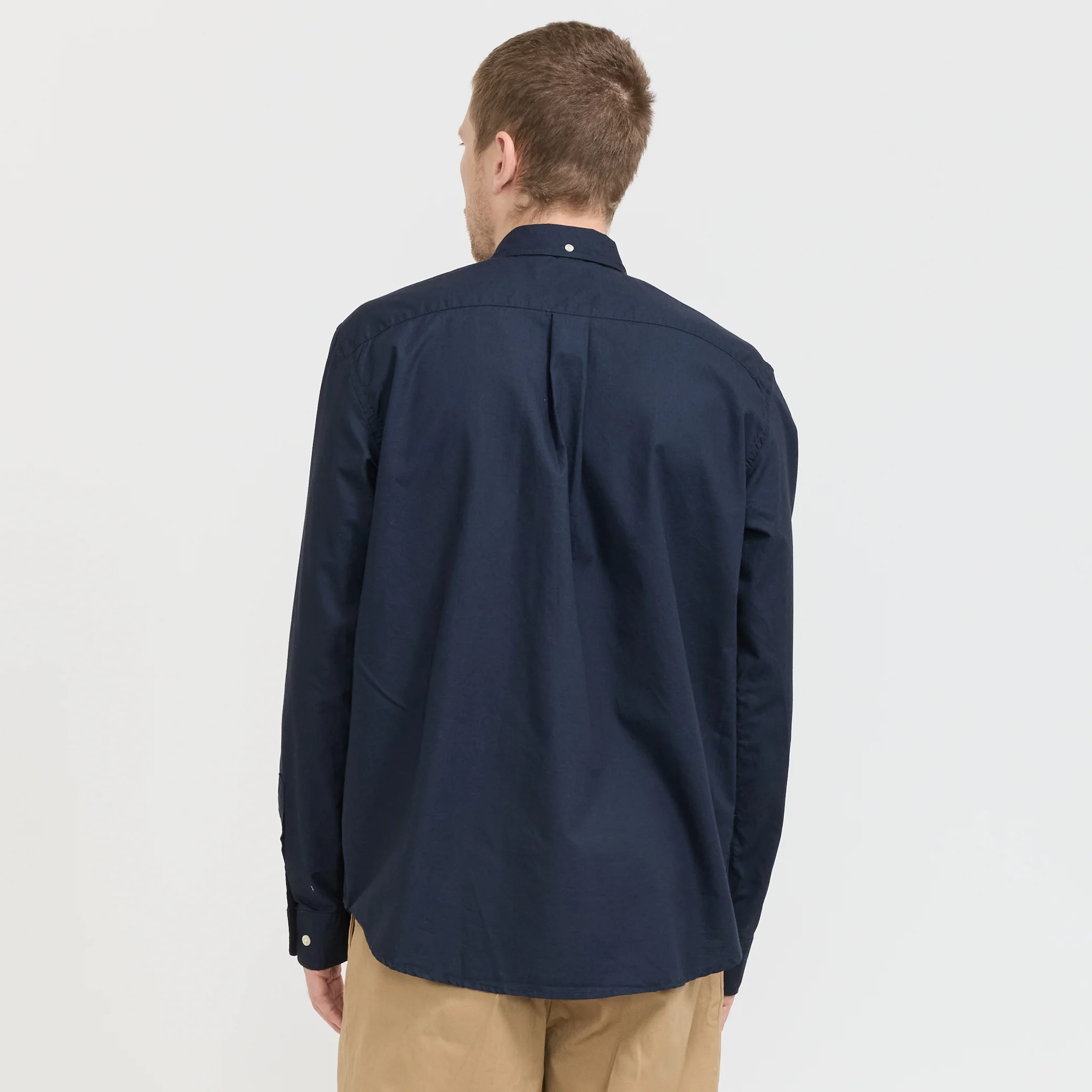 Flag Regular Fit Oxford Shirt Navy - Image 4
