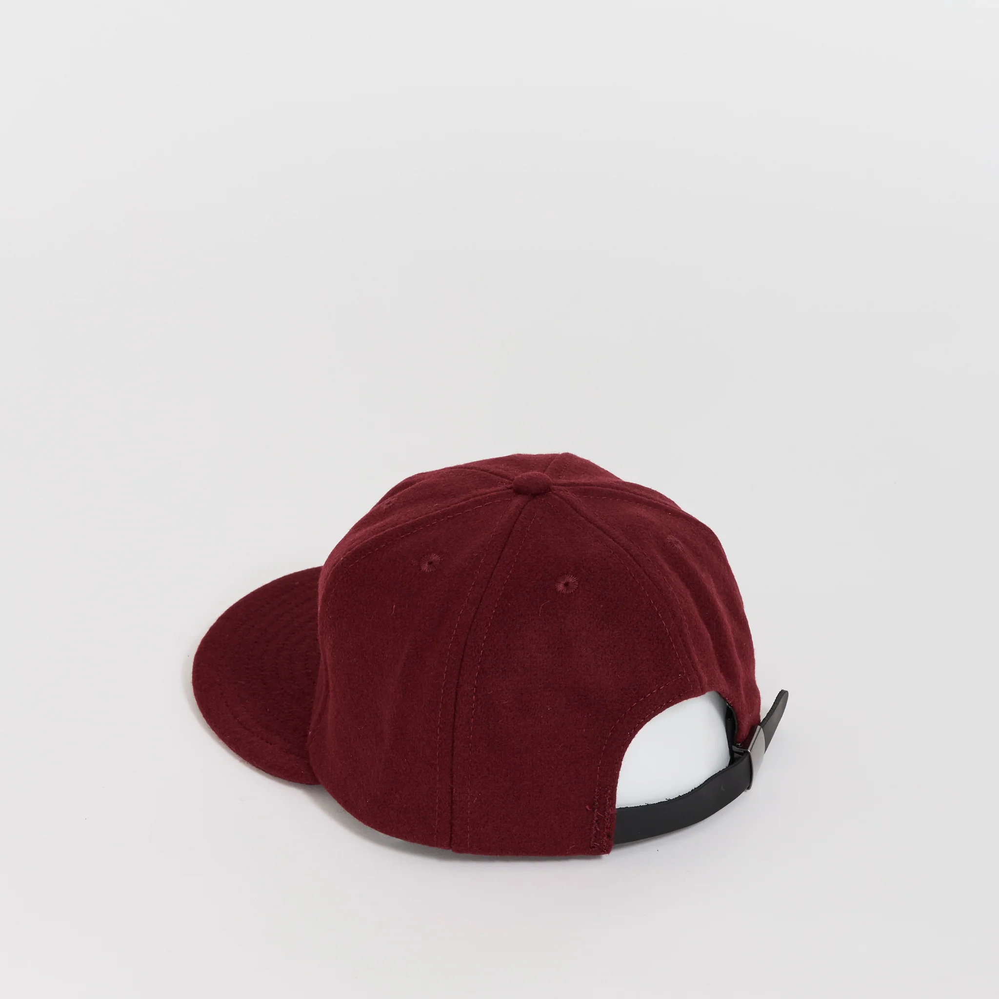 Flannel Logohead 6 Panel Hat Burgundy - Image 2