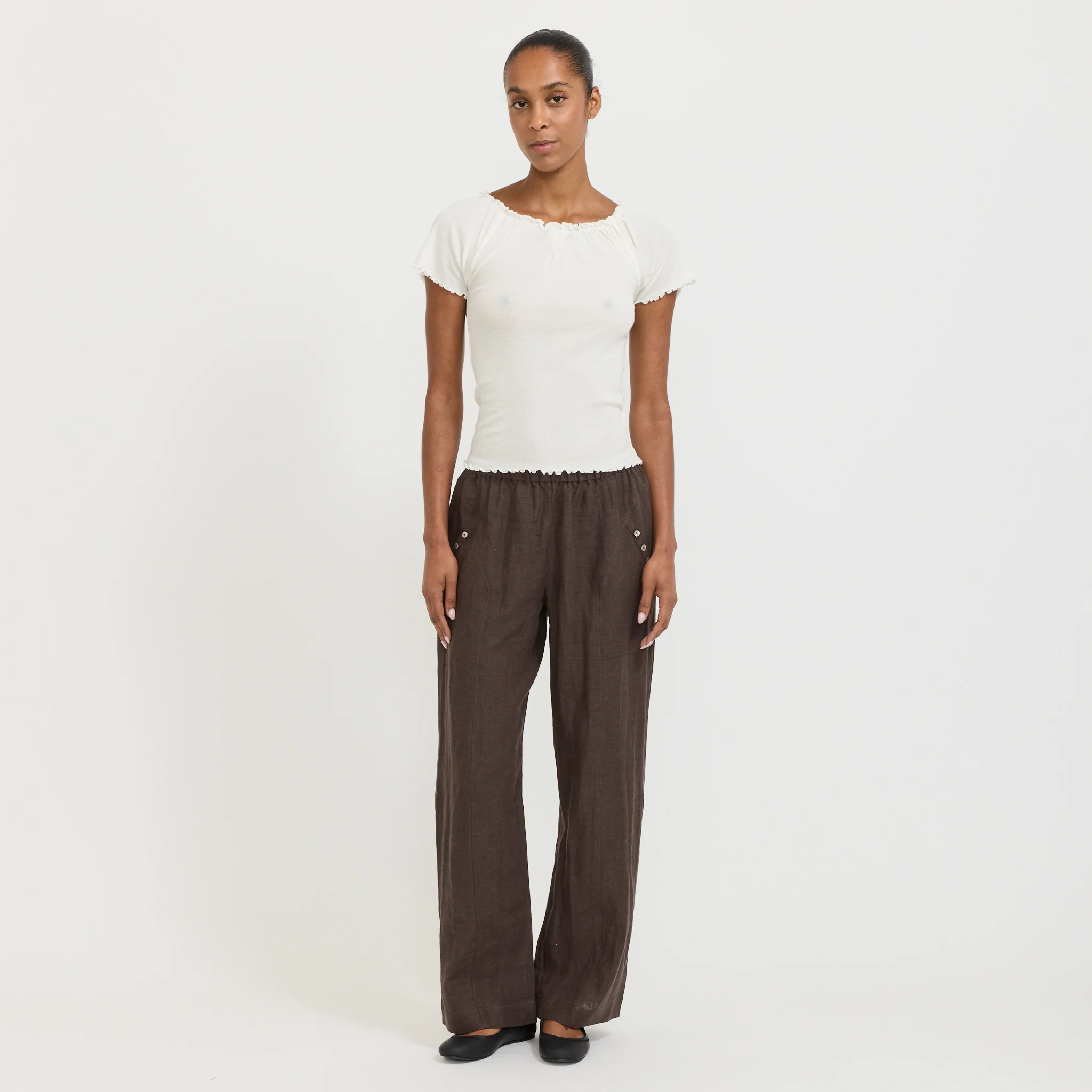 Flounce Tee Cream - Image 2