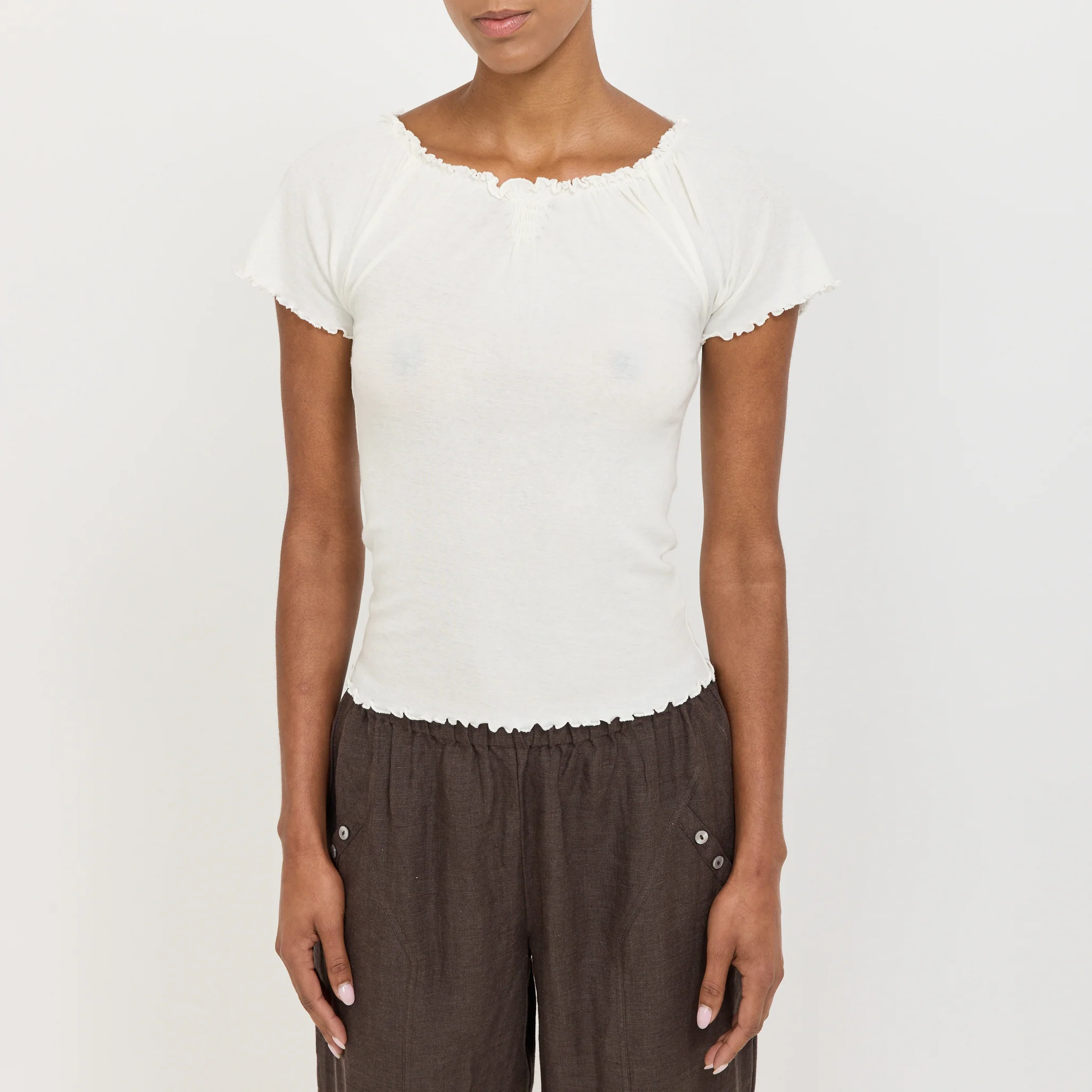 Flounce Tee Cream - Image 5