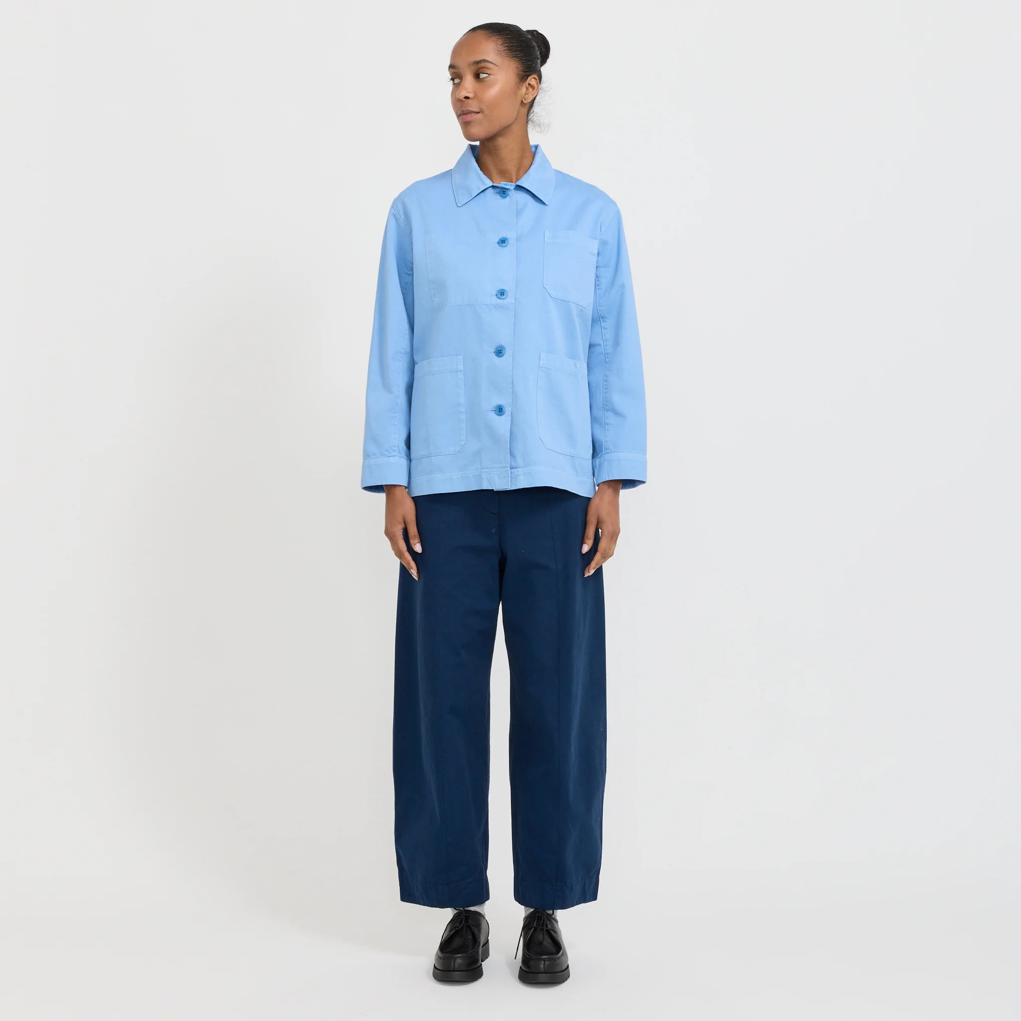 Gabardine Work Jacket Azur - Image 2