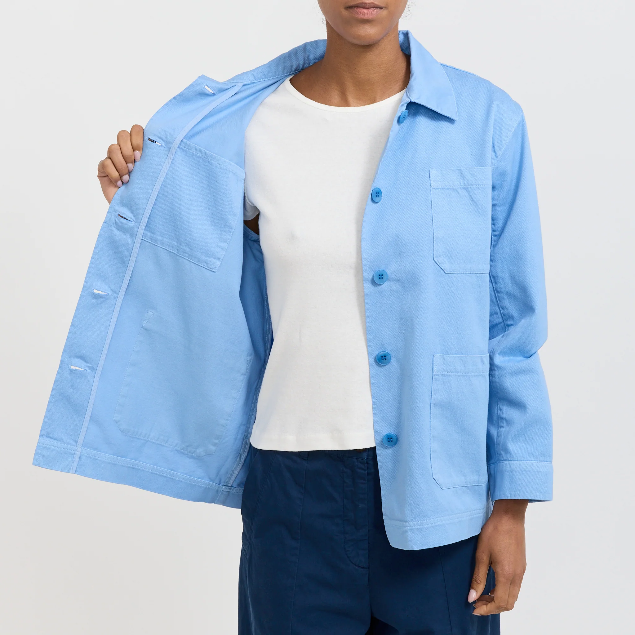 Gabardine Work Jacket Azur - Image 6