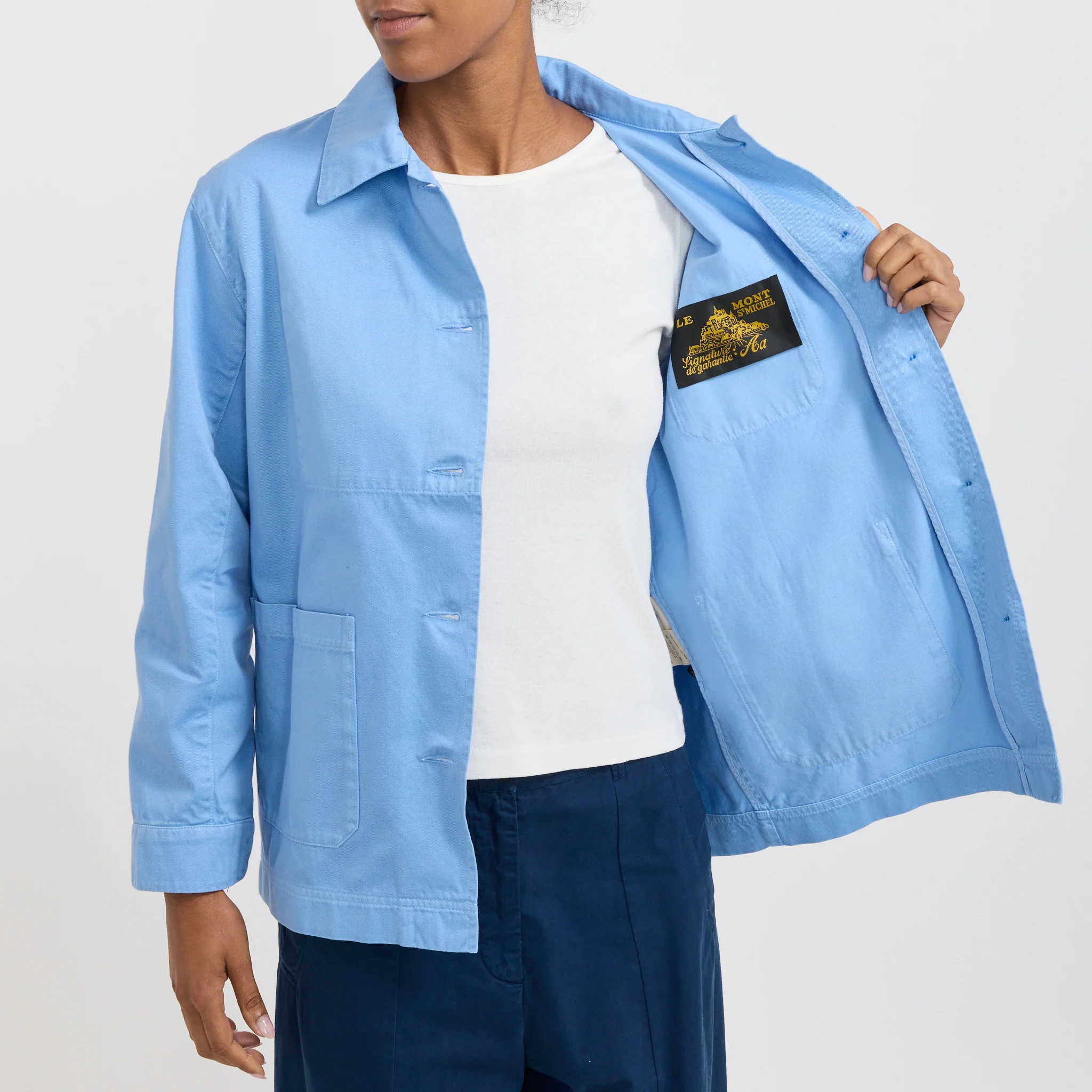 Gabardine Work Jacket Azur - Image 7
