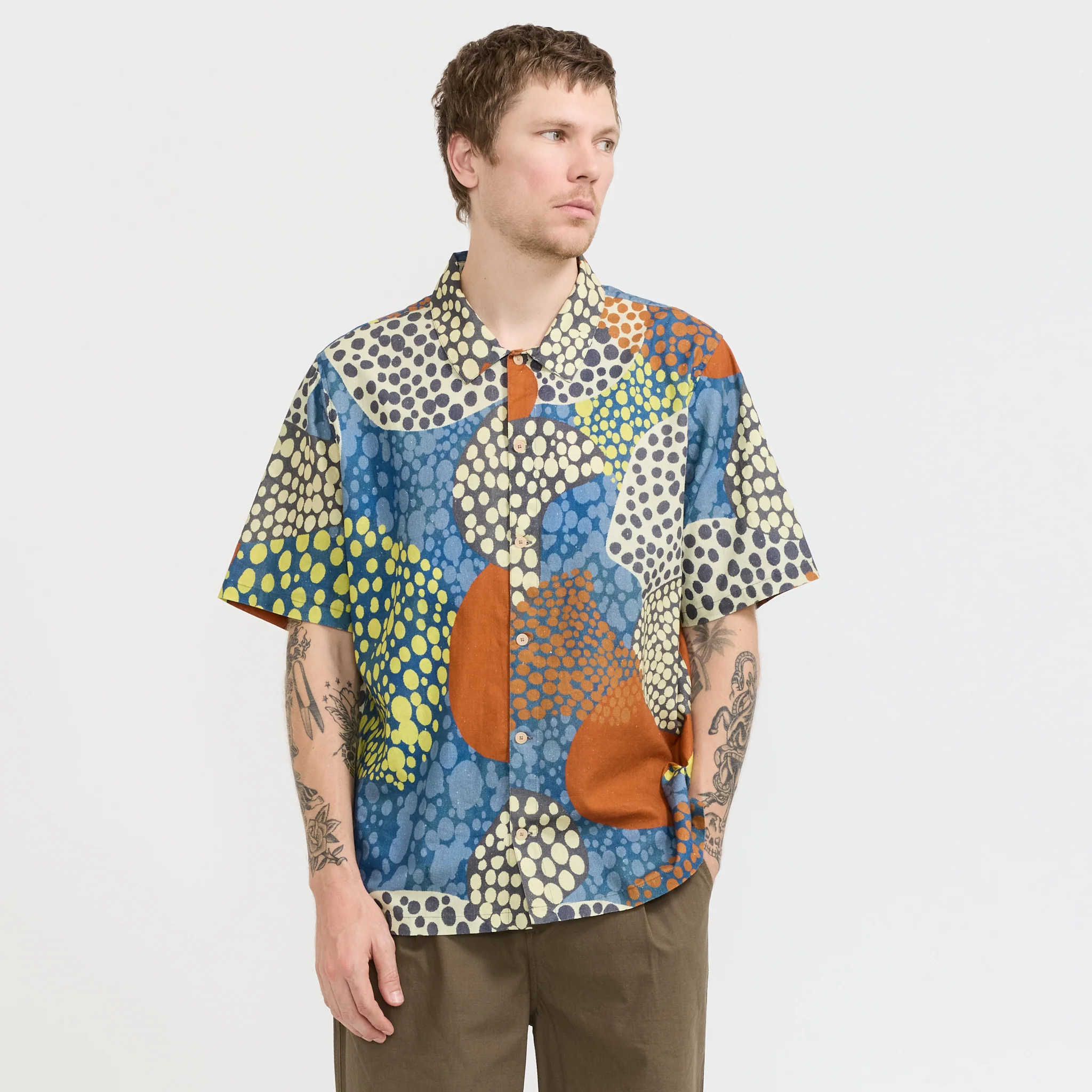 Gabe Shirt Dot Print Red Multi