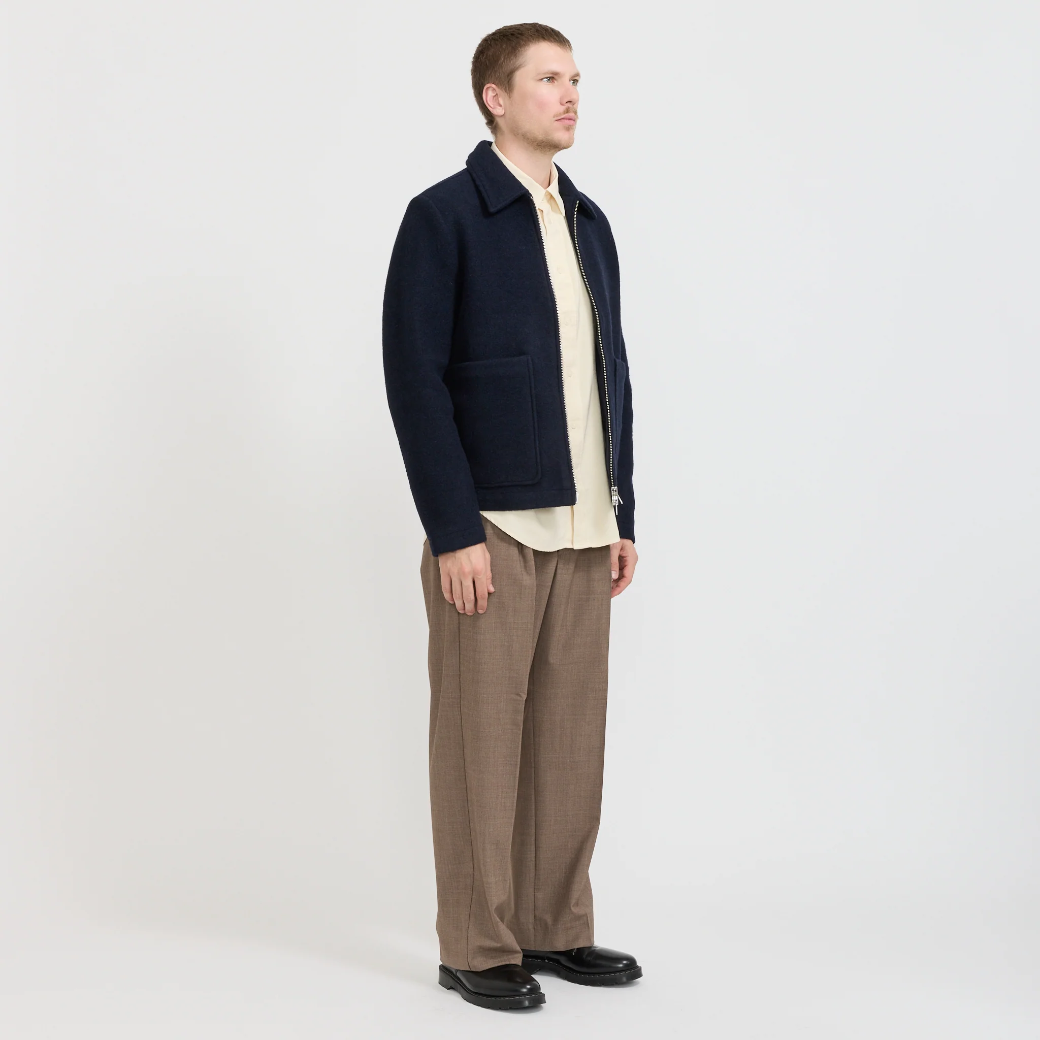 Gael Wool Jacket Navy Blue - Image 10