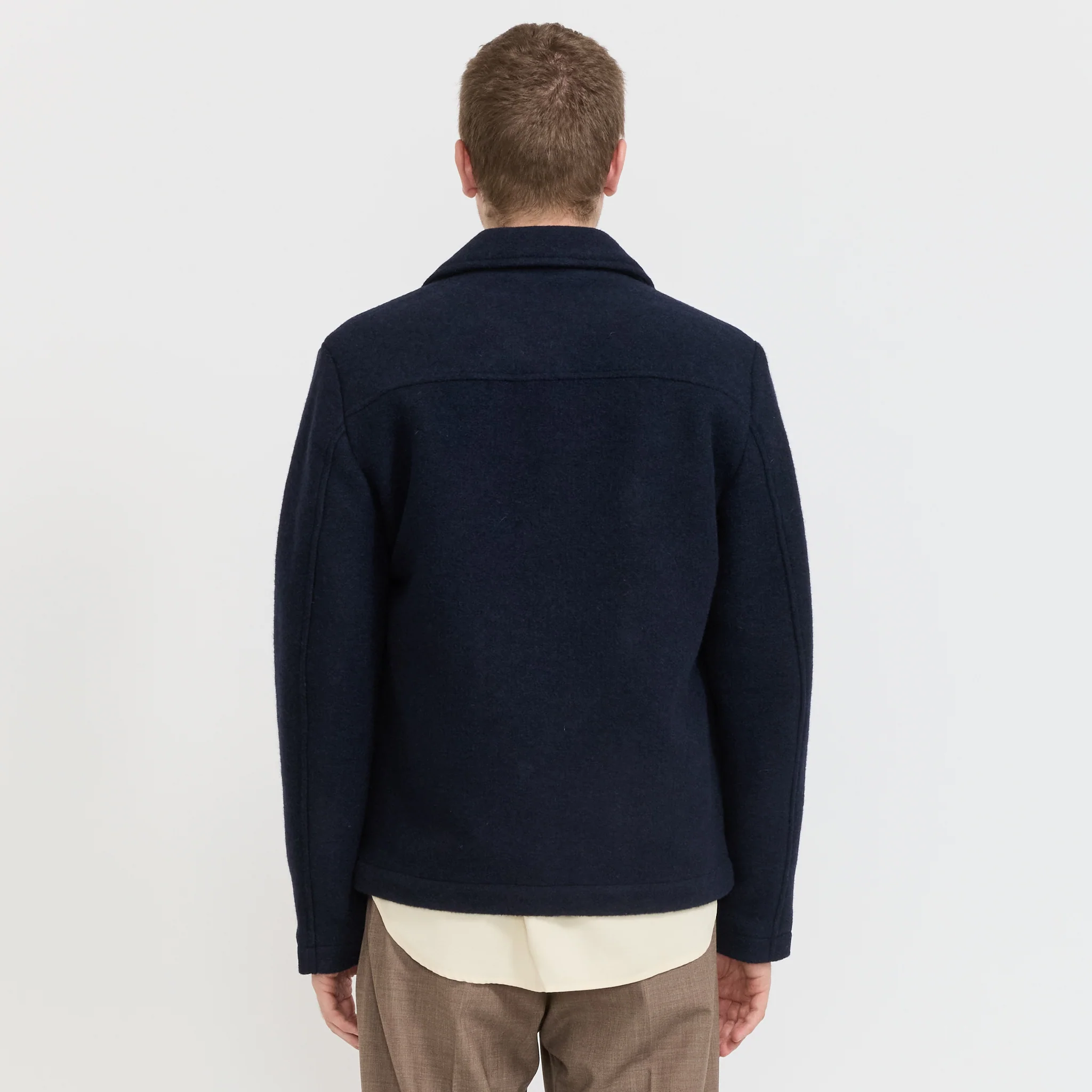 Gael Wool Jacket Navy Blue - Image 4