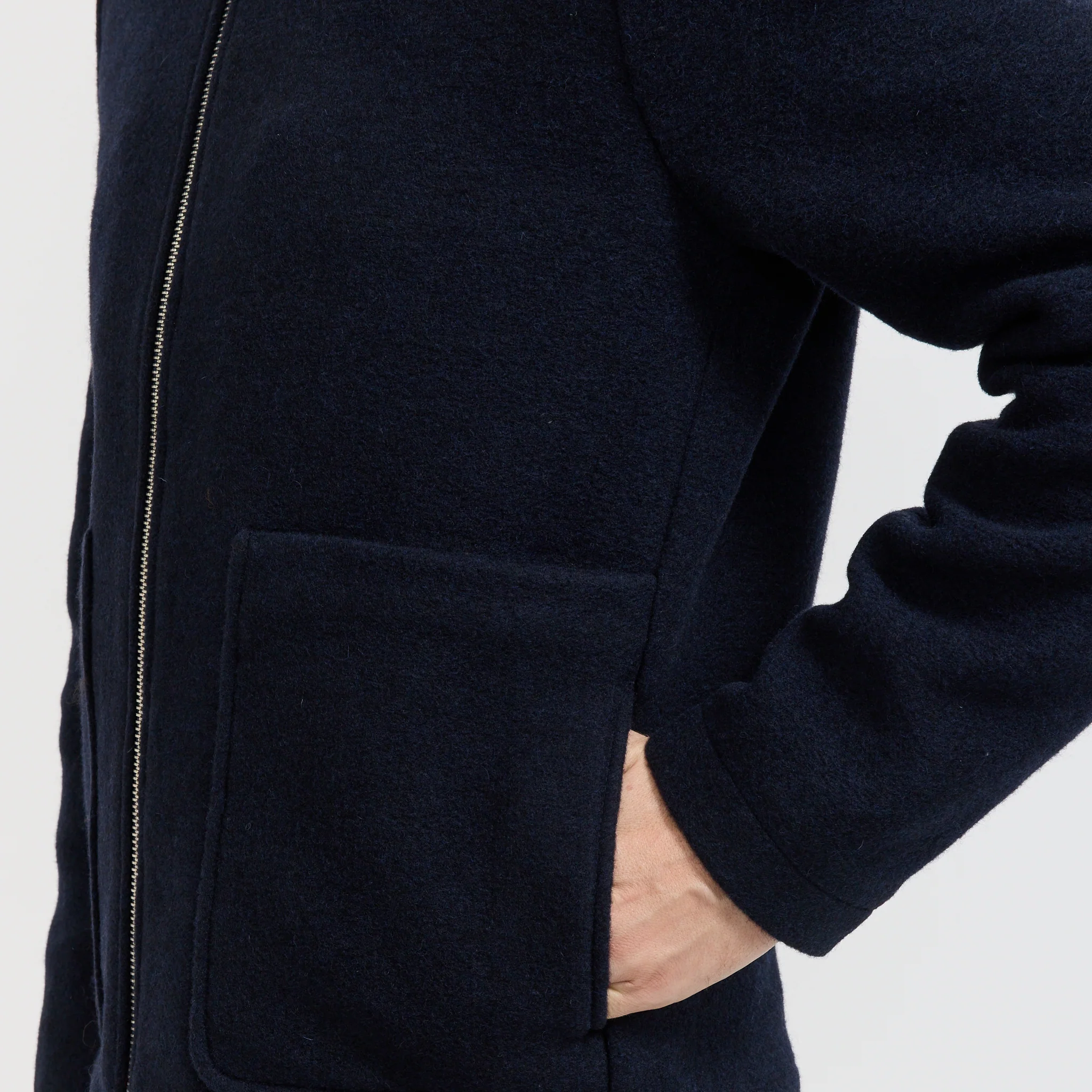 Gael Wool Jacket Navy Blue - Image 9