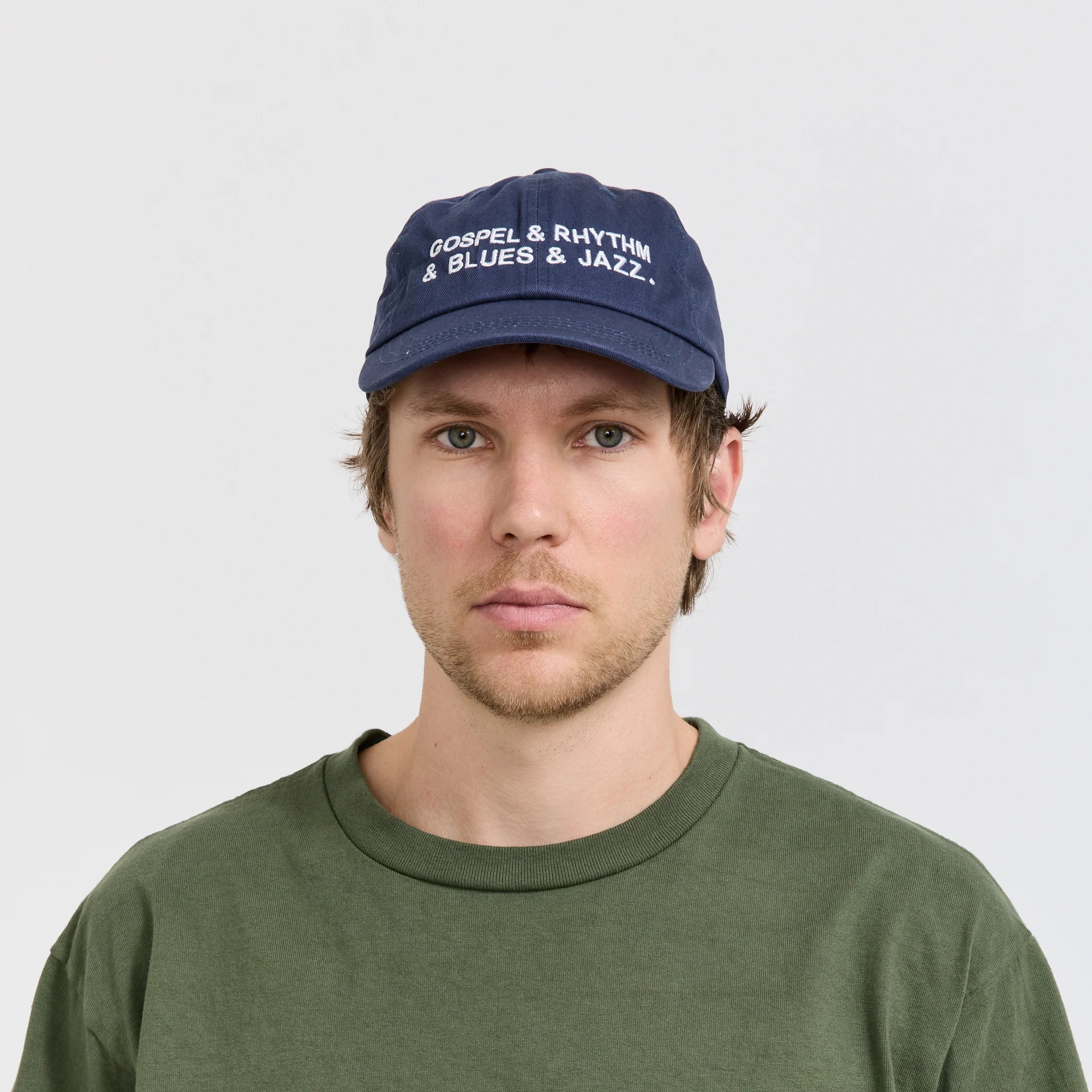 Gospel & Rhythm & Blues & Jazz Embroidered Cap Navy - Image 3